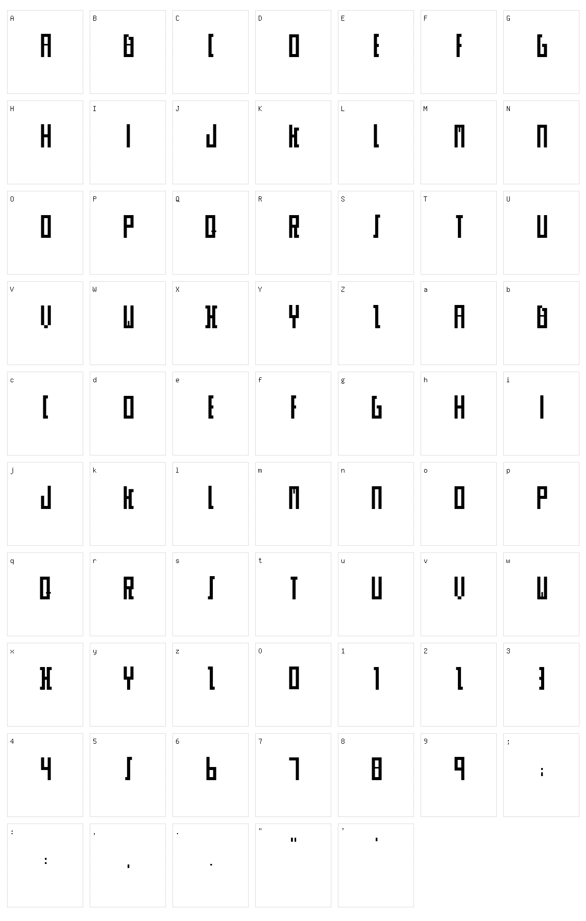 Skor Character Set