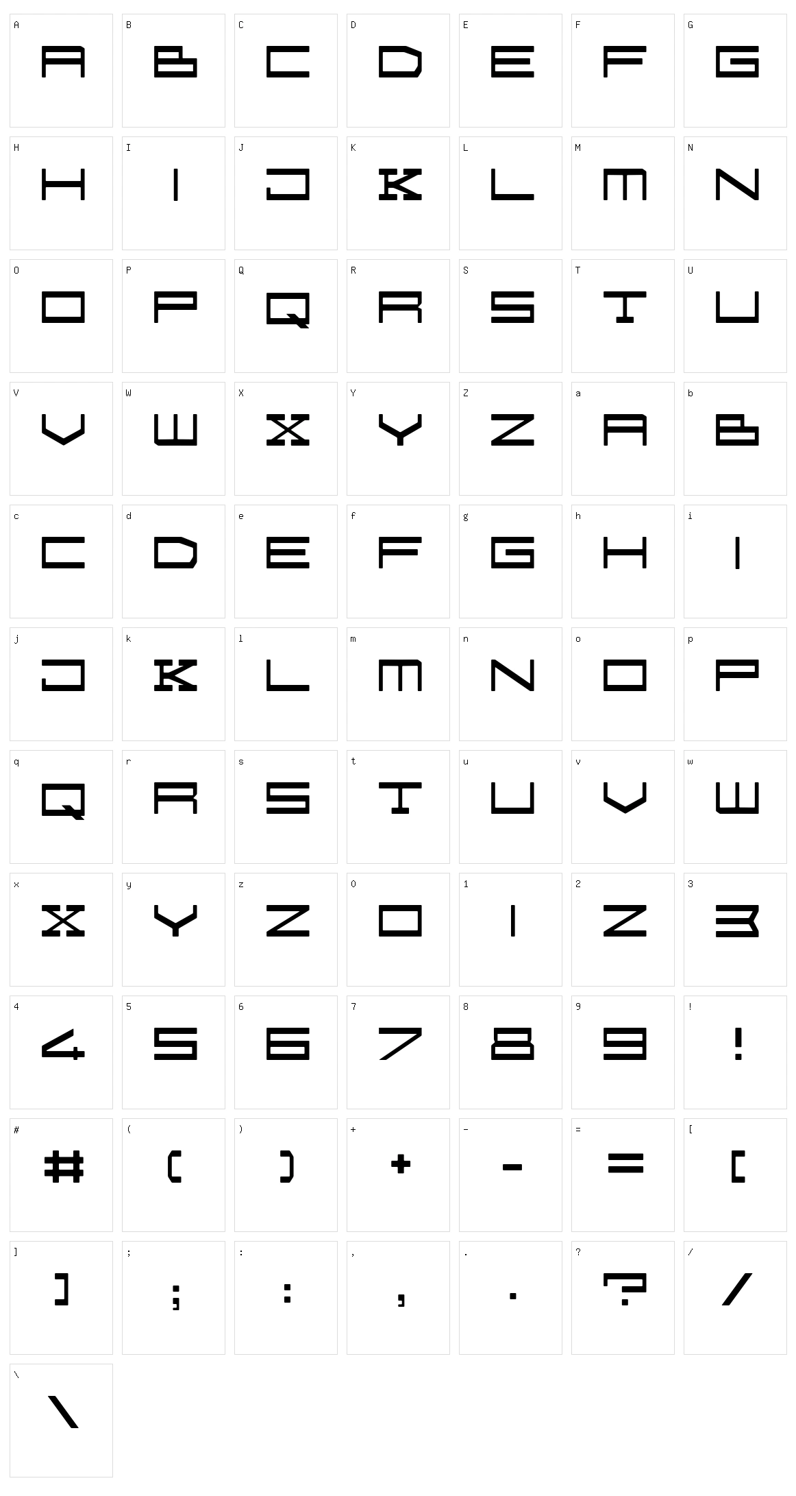 Smotret Character Set