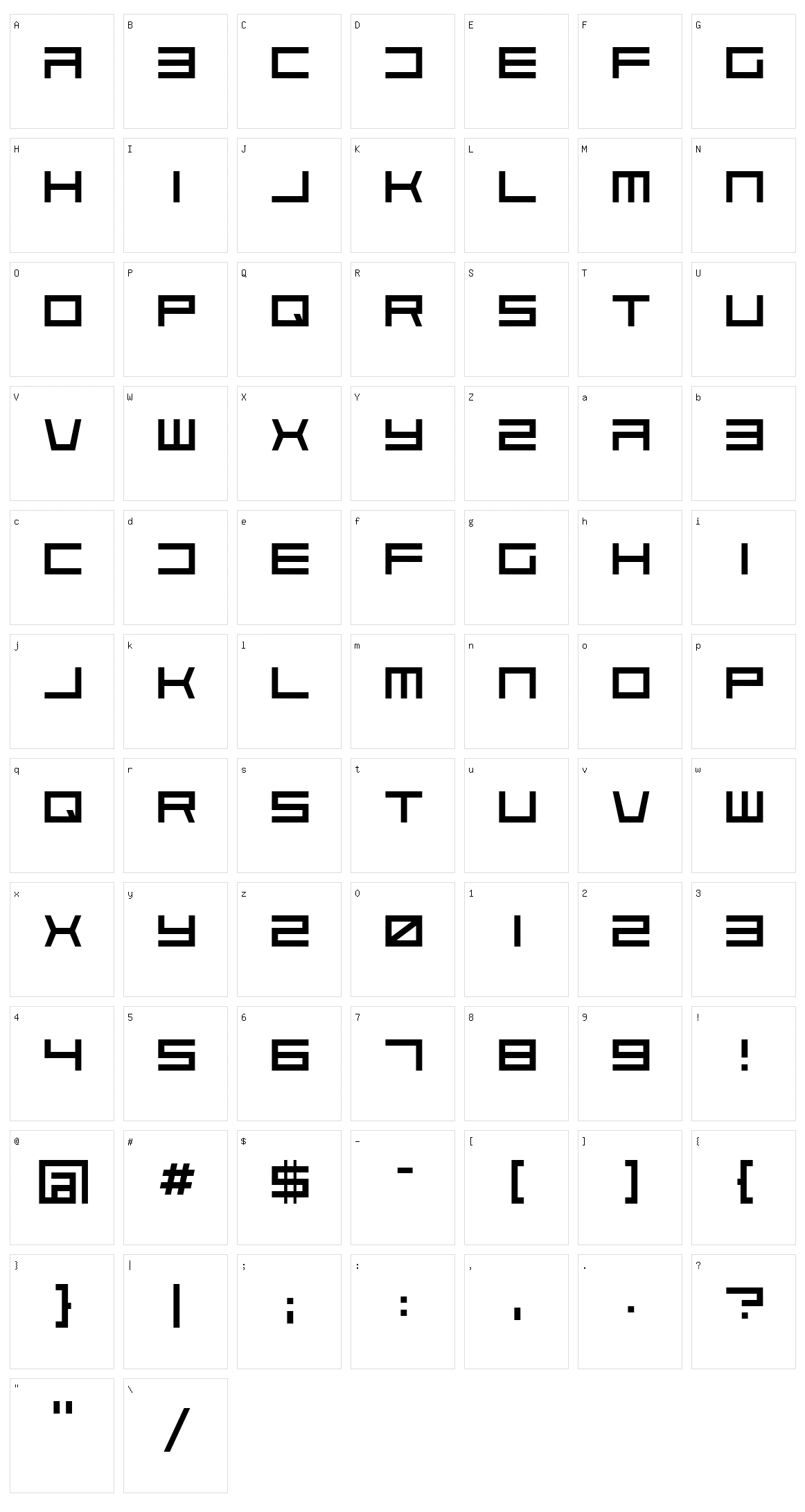 Solaria Character Set