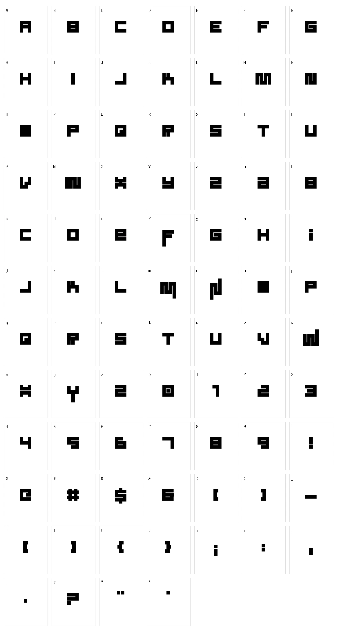 Sound System Character Set