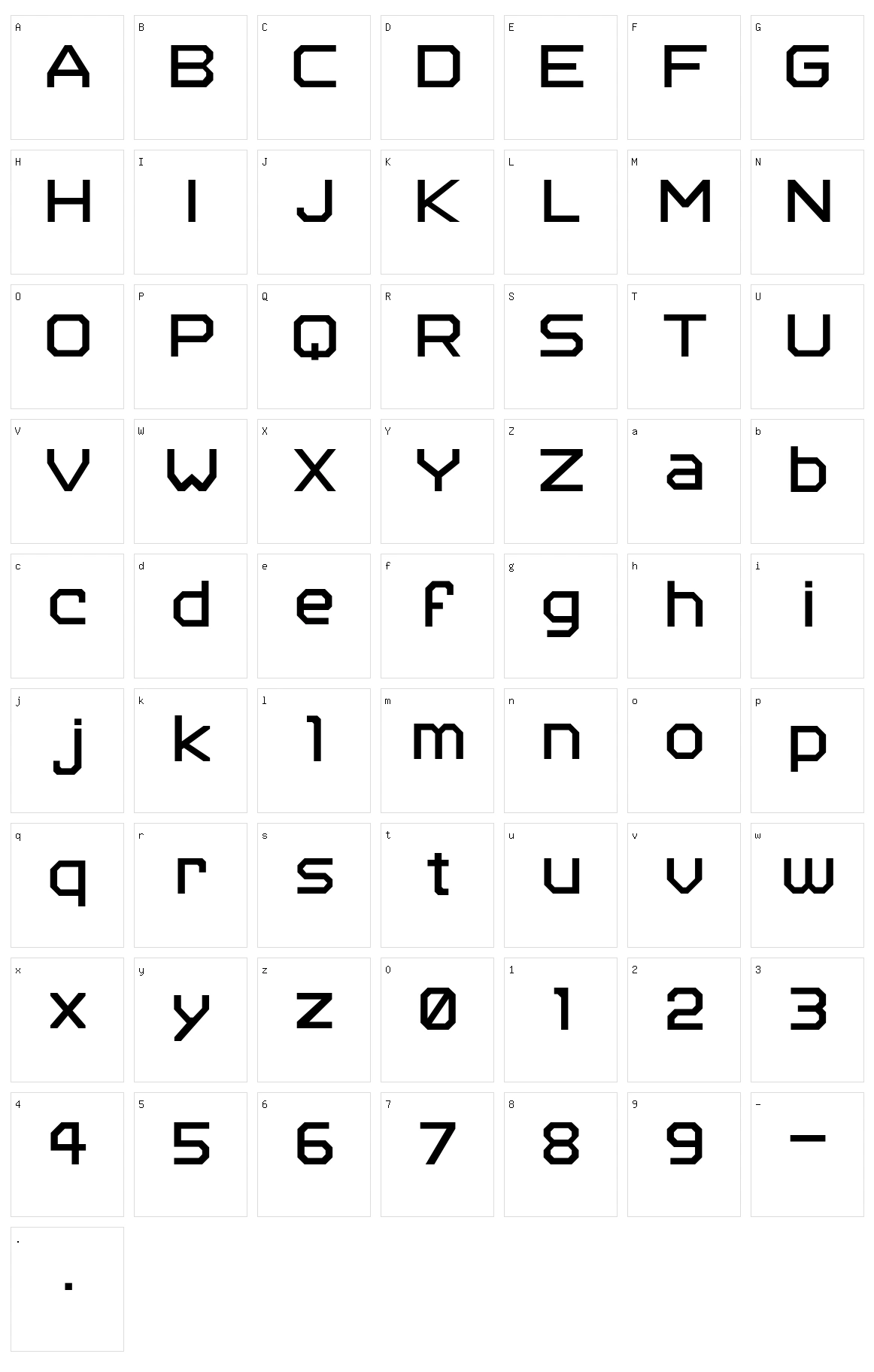 Spaceport 2006 Character Set