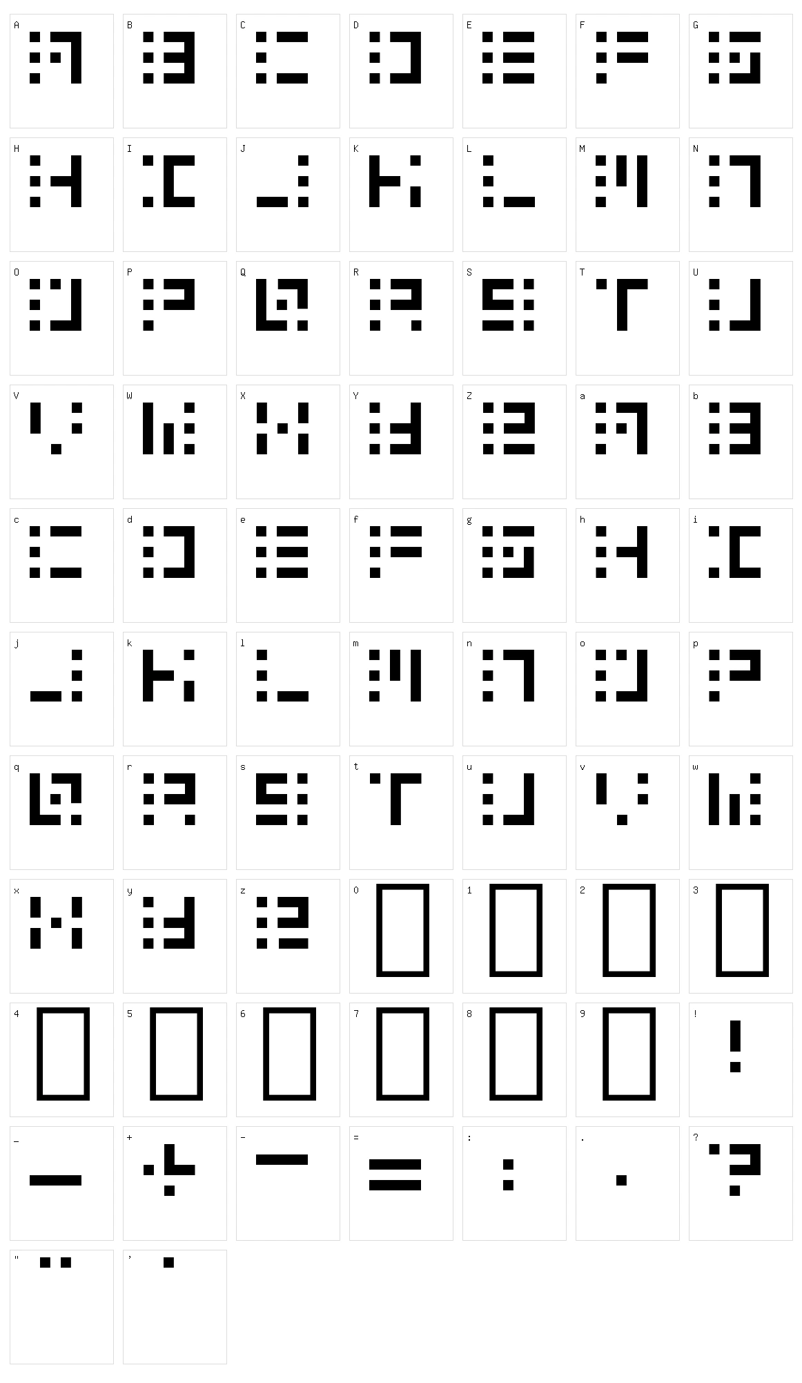 Speakerbox Character Set