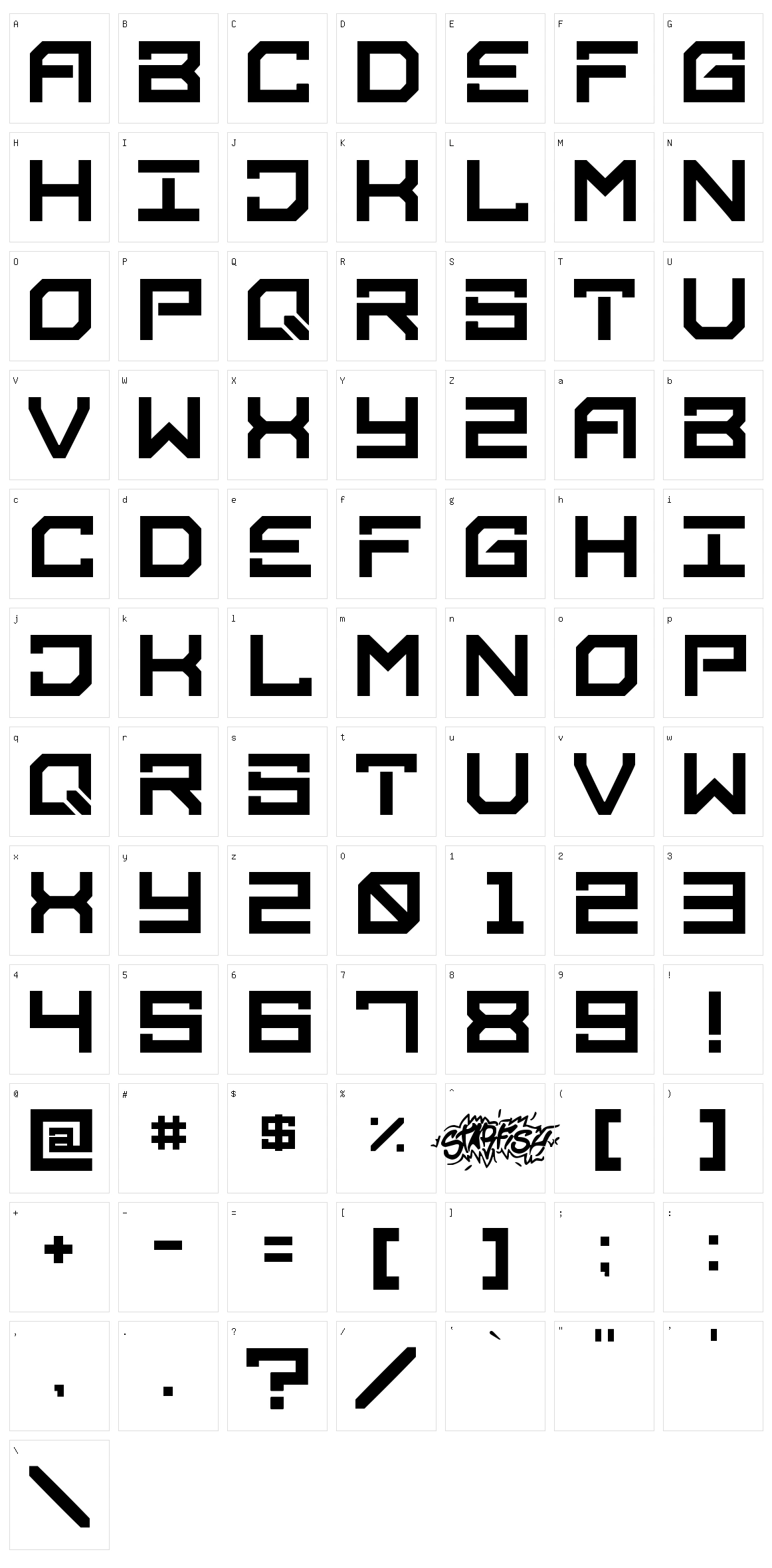 Starfish Character Set