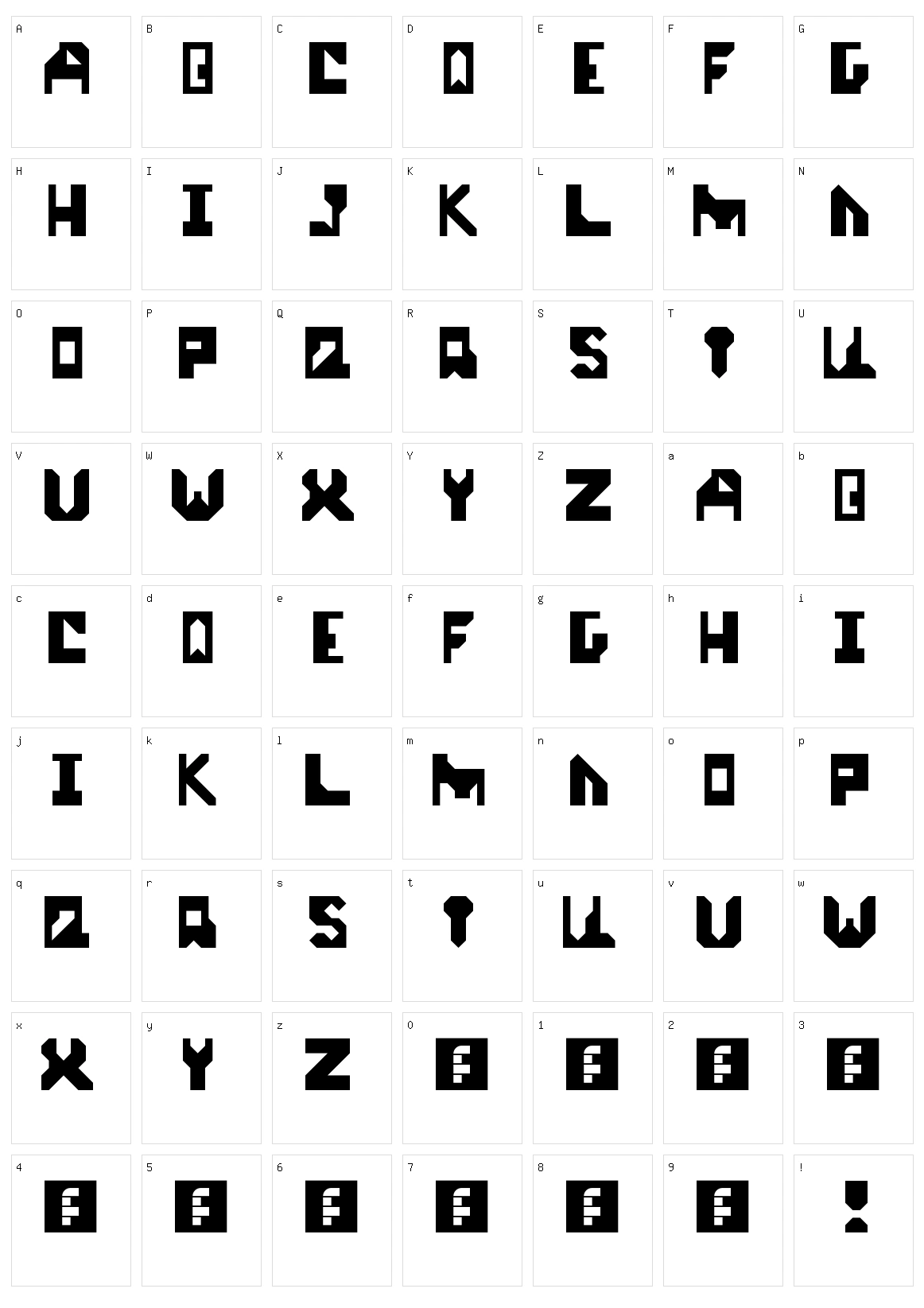 Start Up Character Set