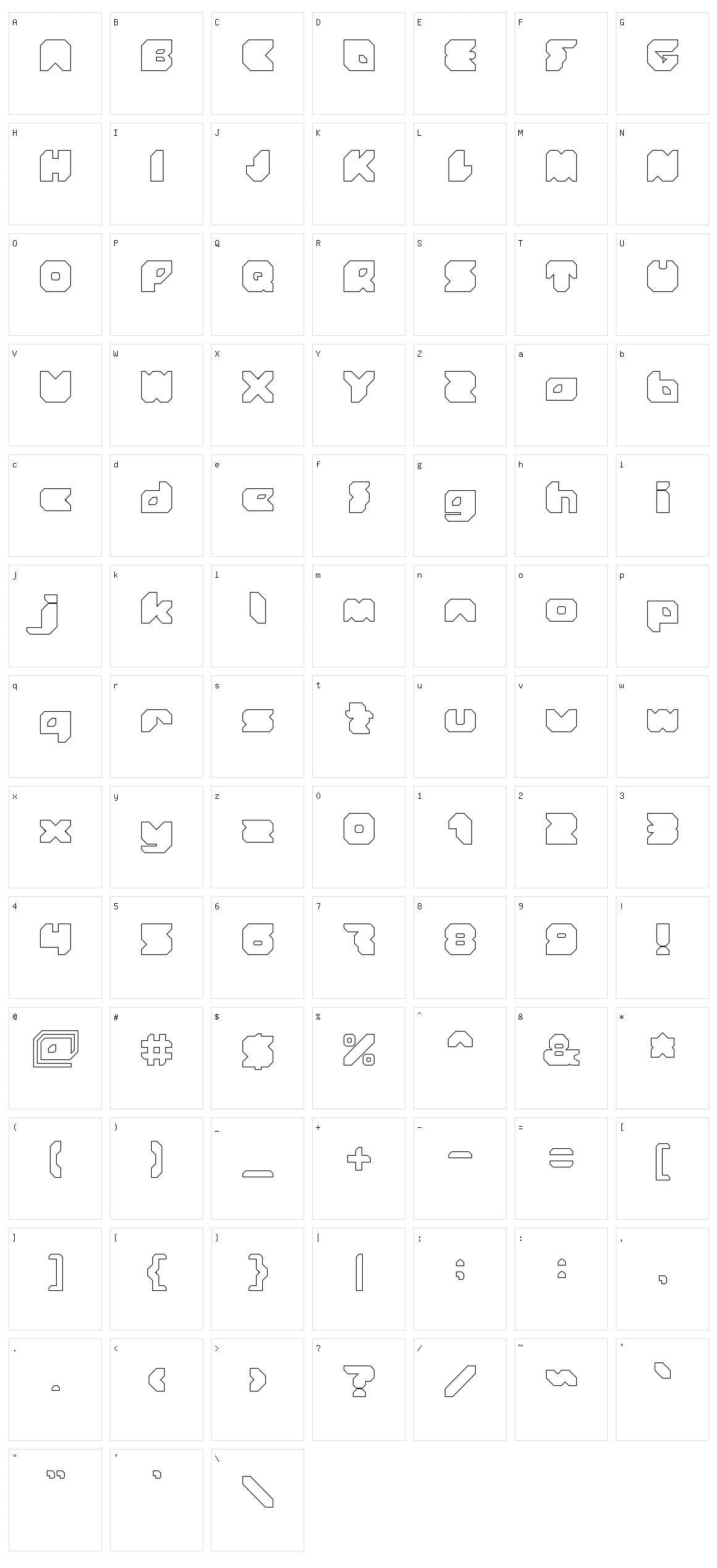 Stranger Character Set