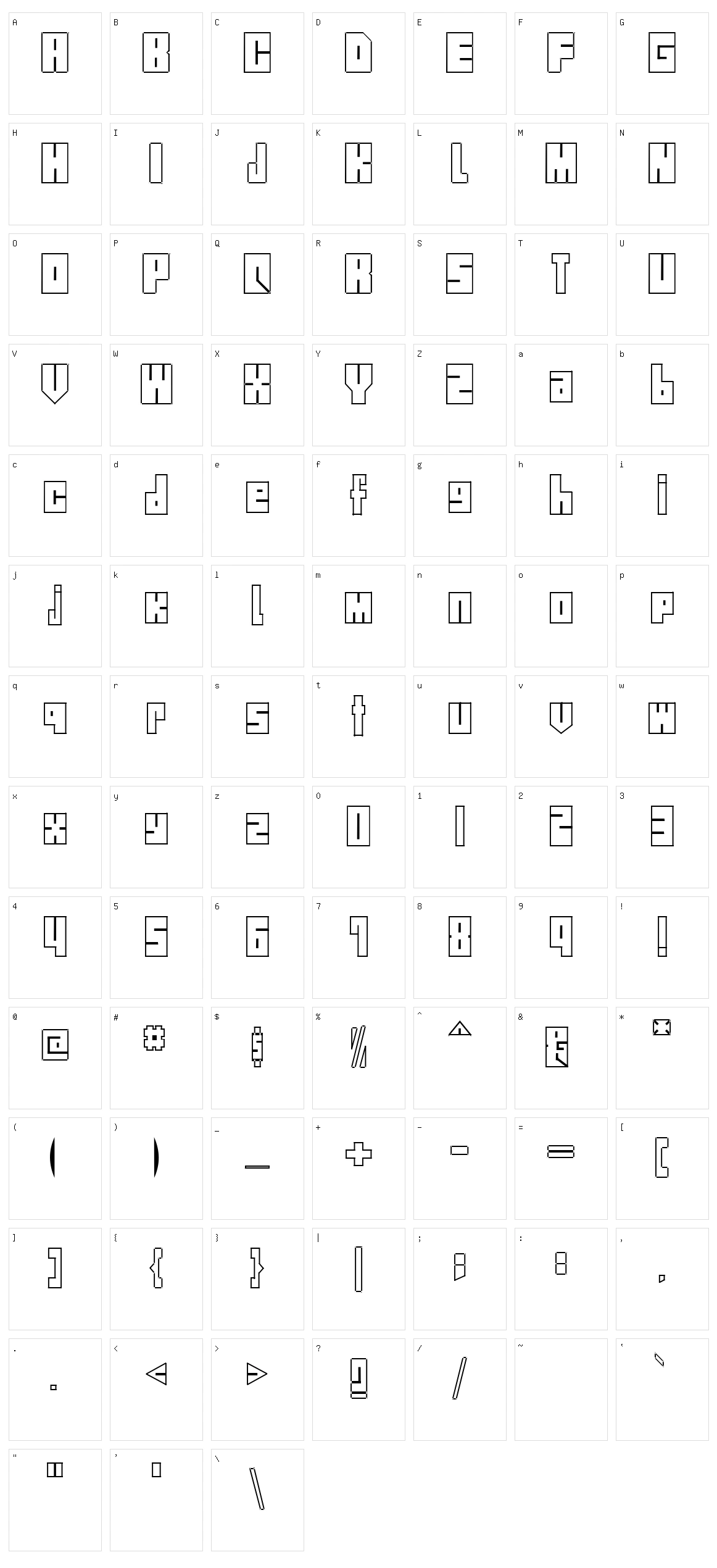 Street Blocks Character Set