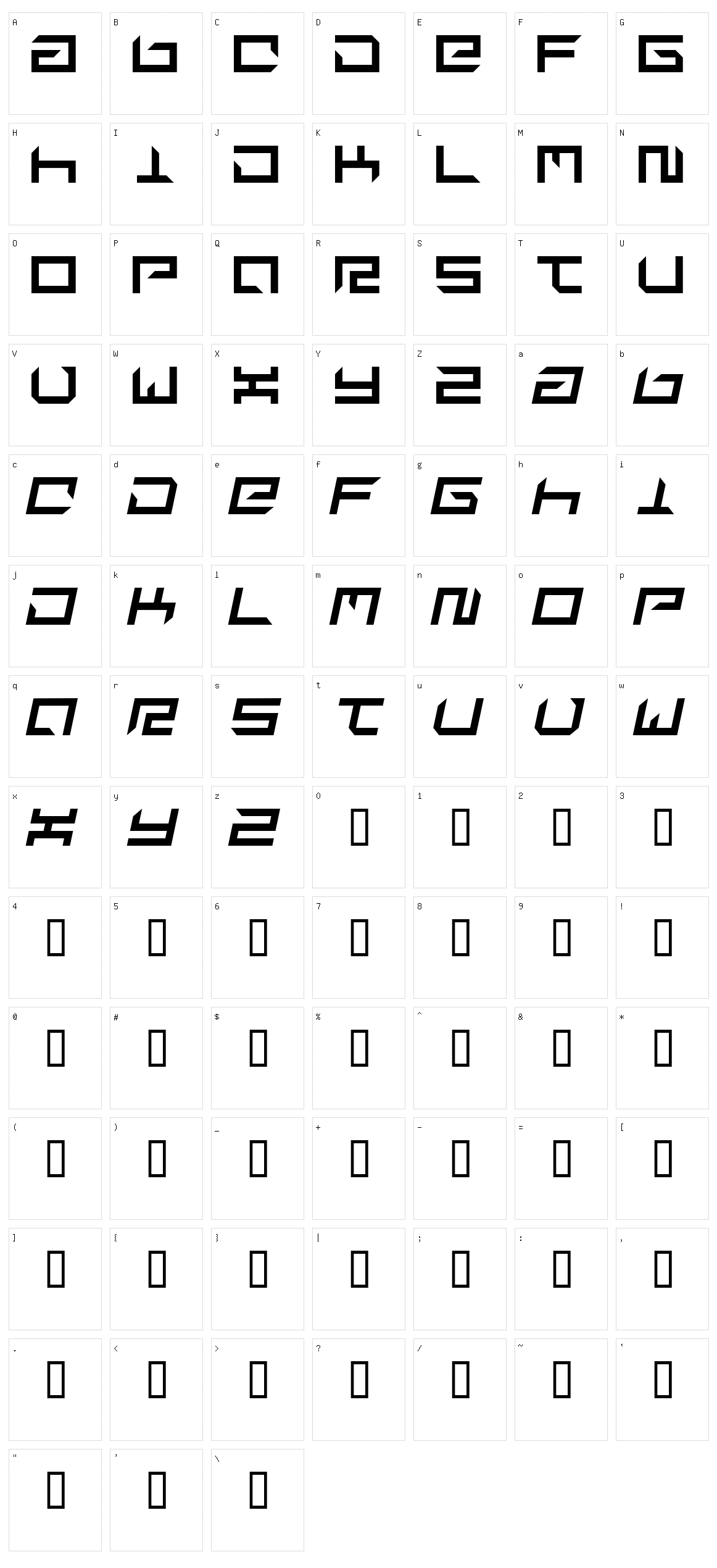 Suplex Character Set
