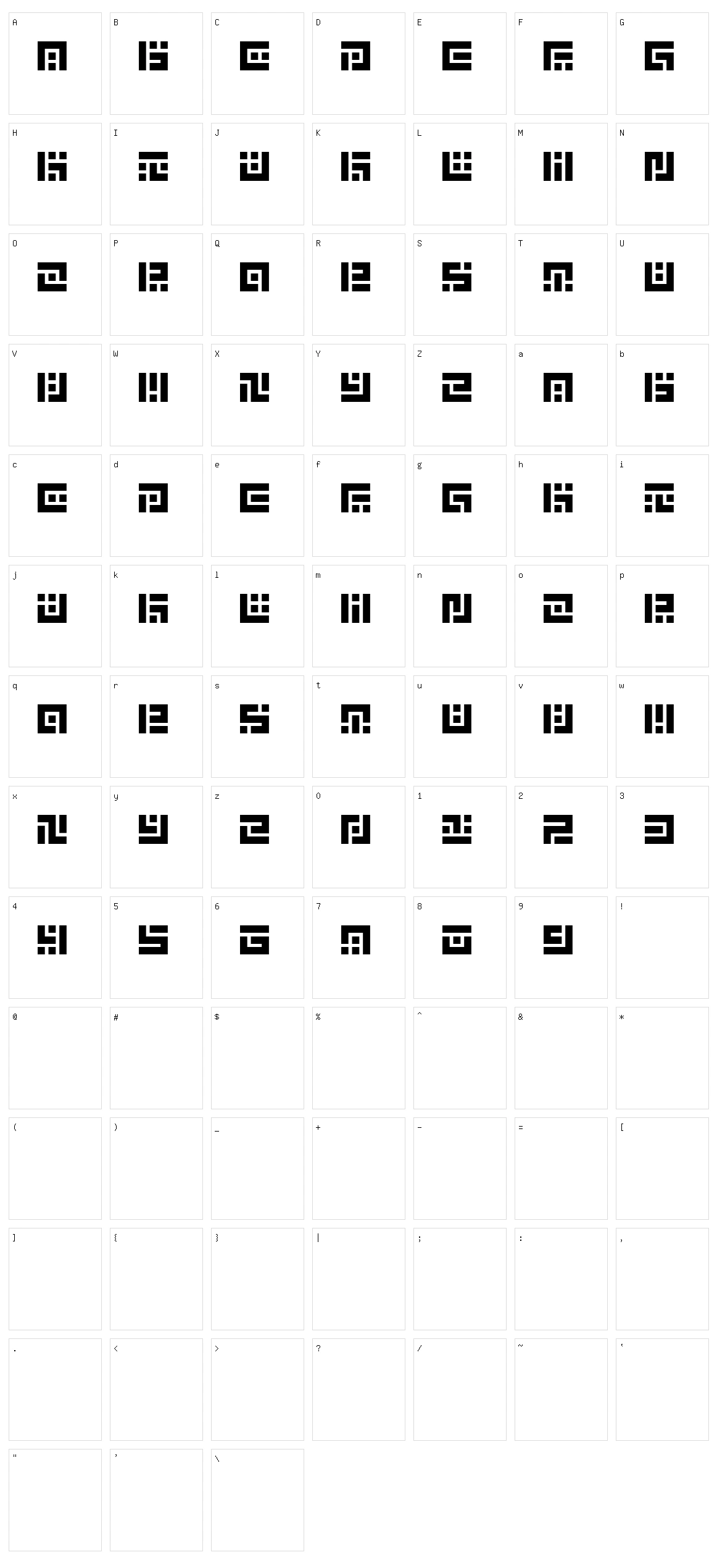 Symvola Character Set