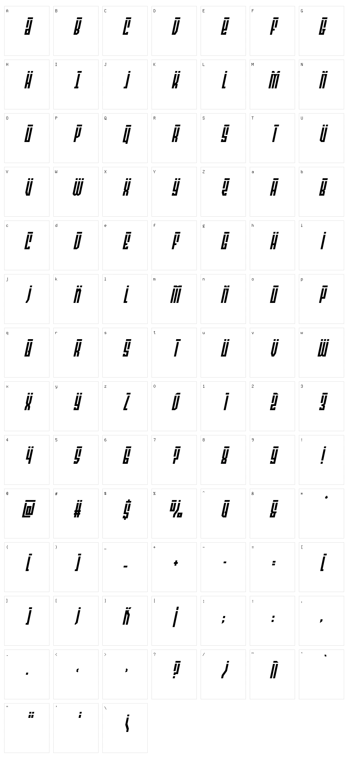 Templar Shield Character Set