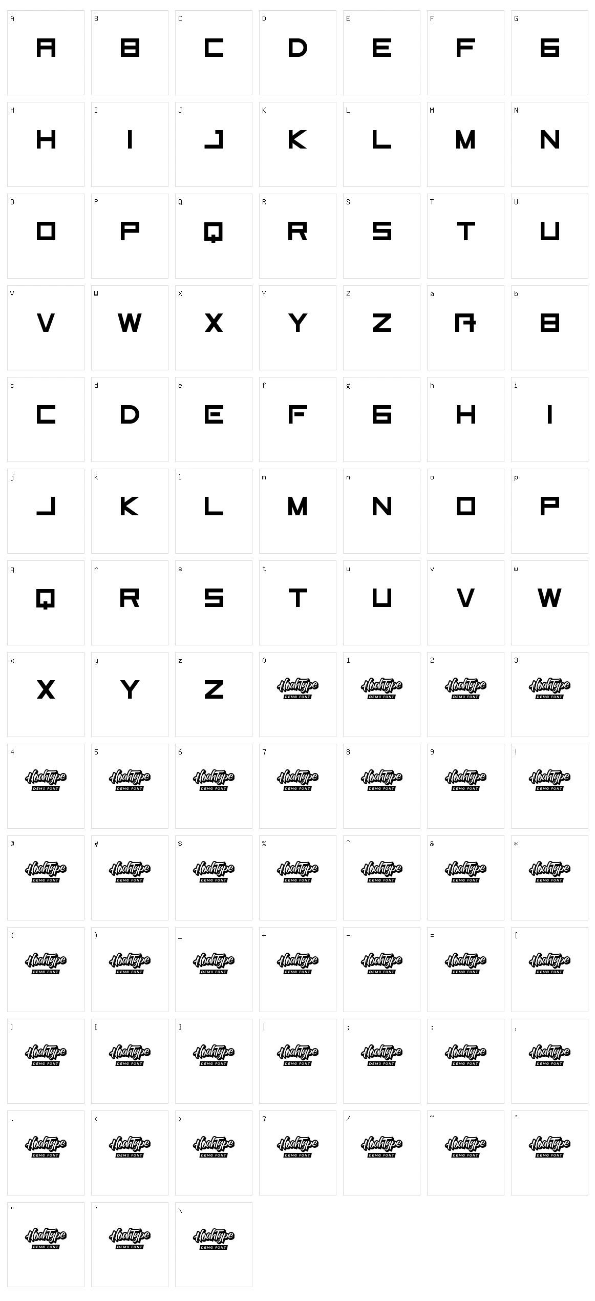 Terabite Character Set