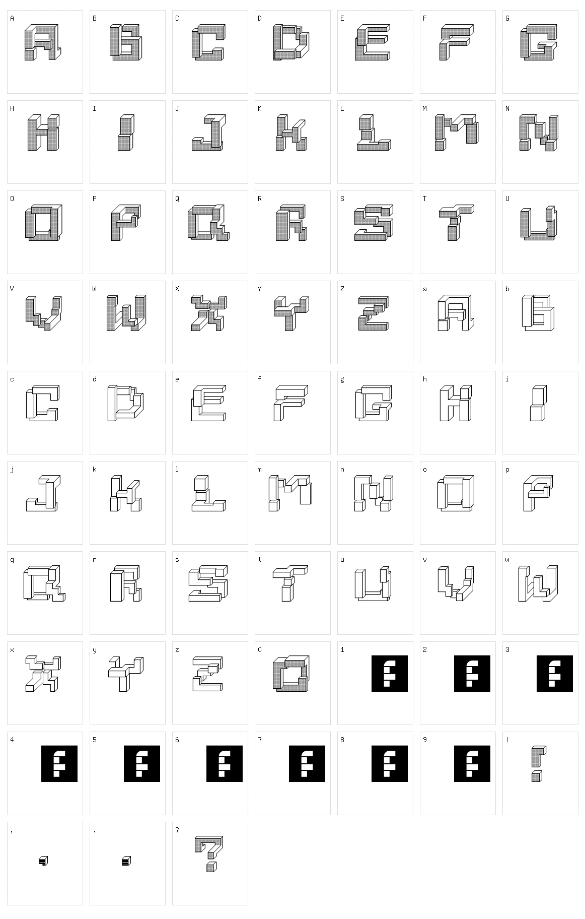 Tetrominoes Character Set