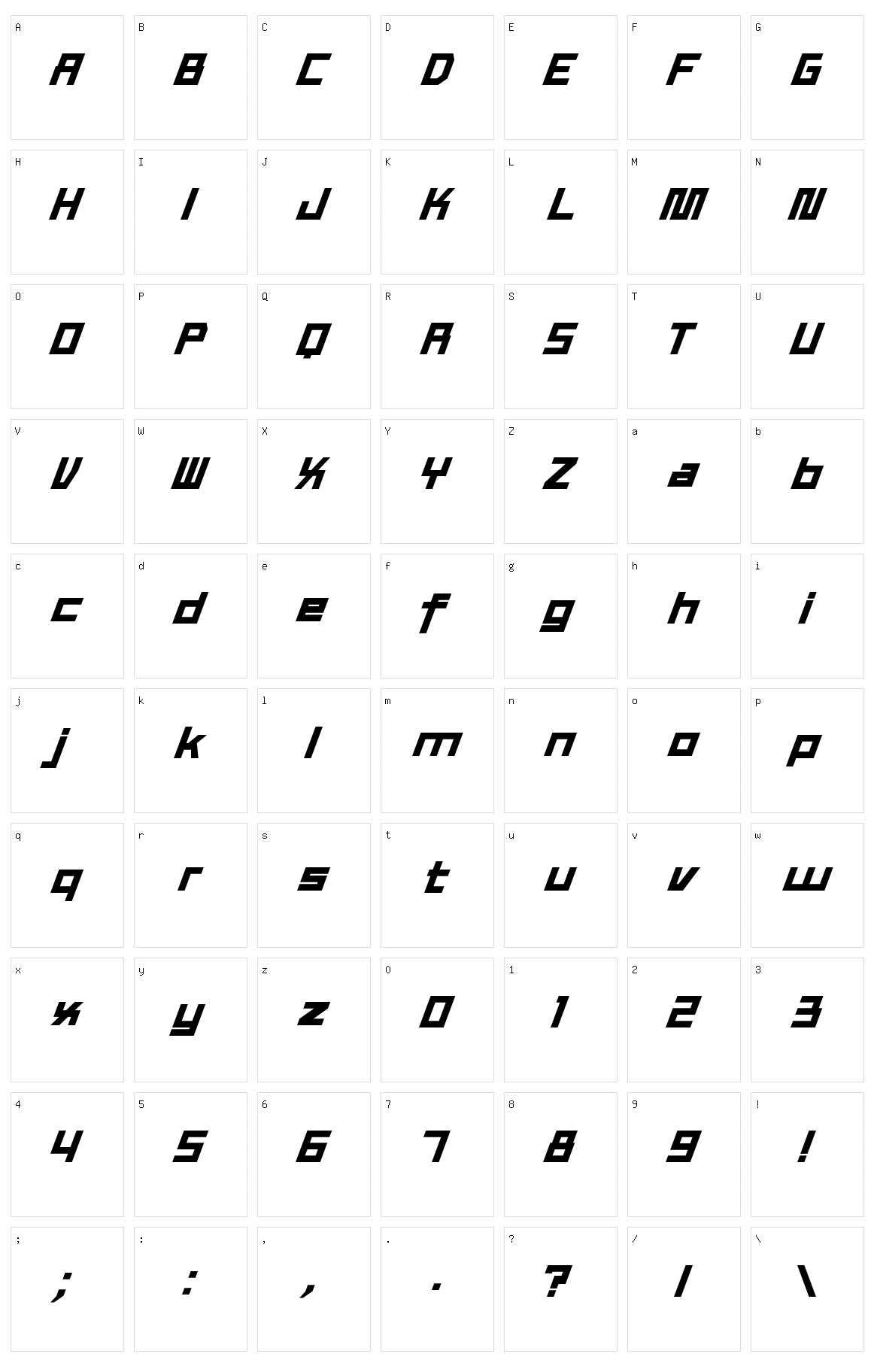 Tex Work Character Set