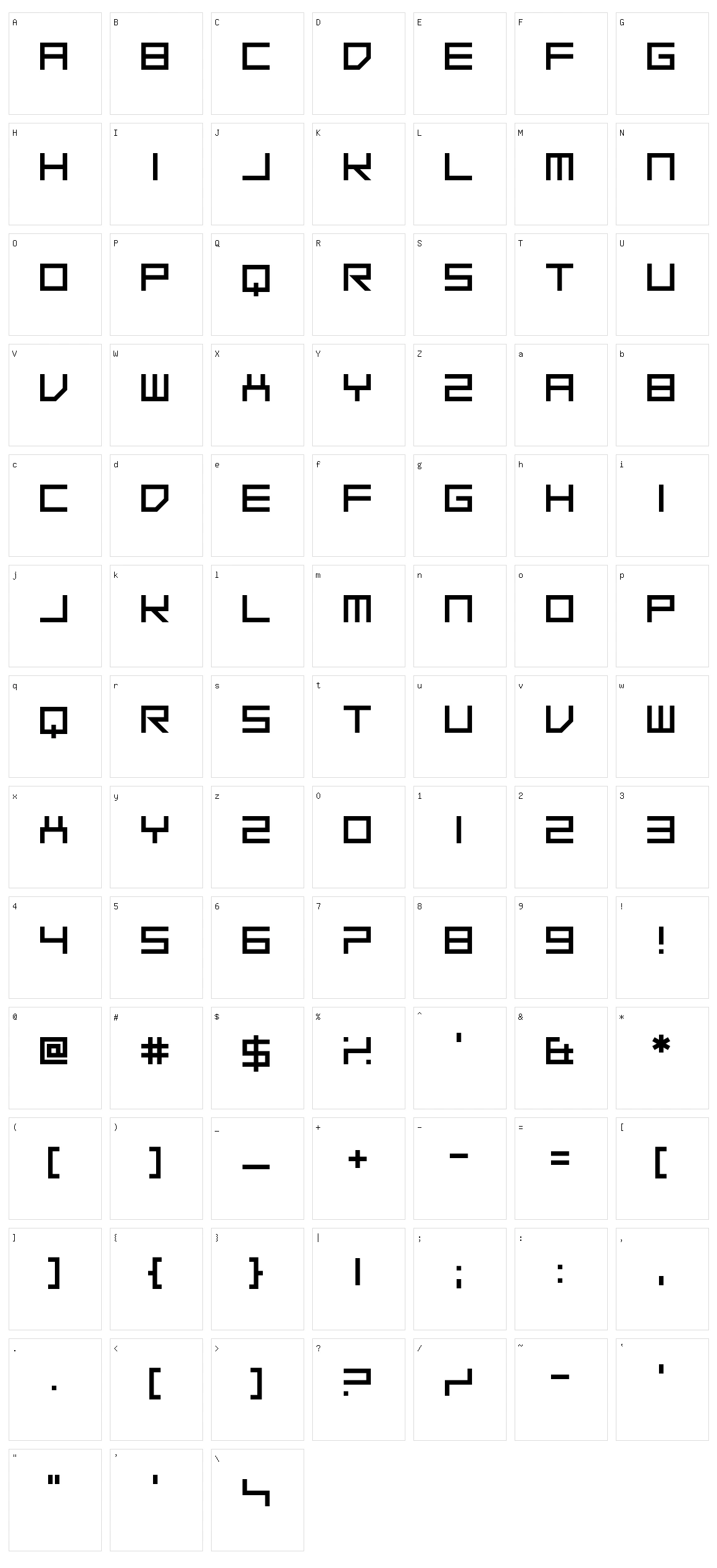 Time Won Character Set