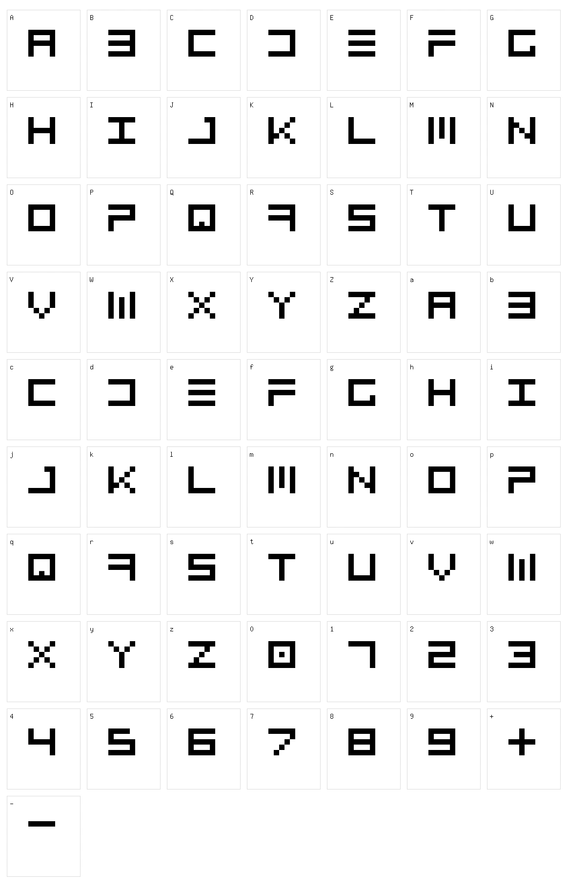 Topo Character Set