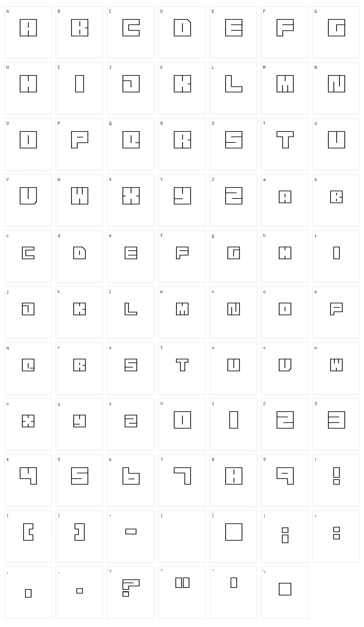 Transuranium Character Set