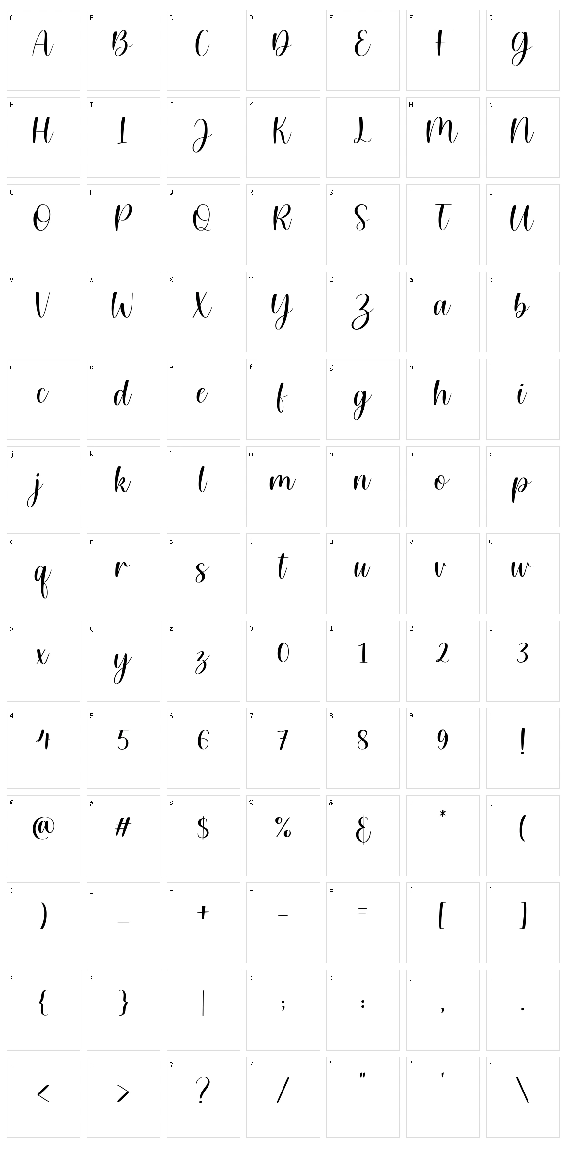 Willow Eden Character Set