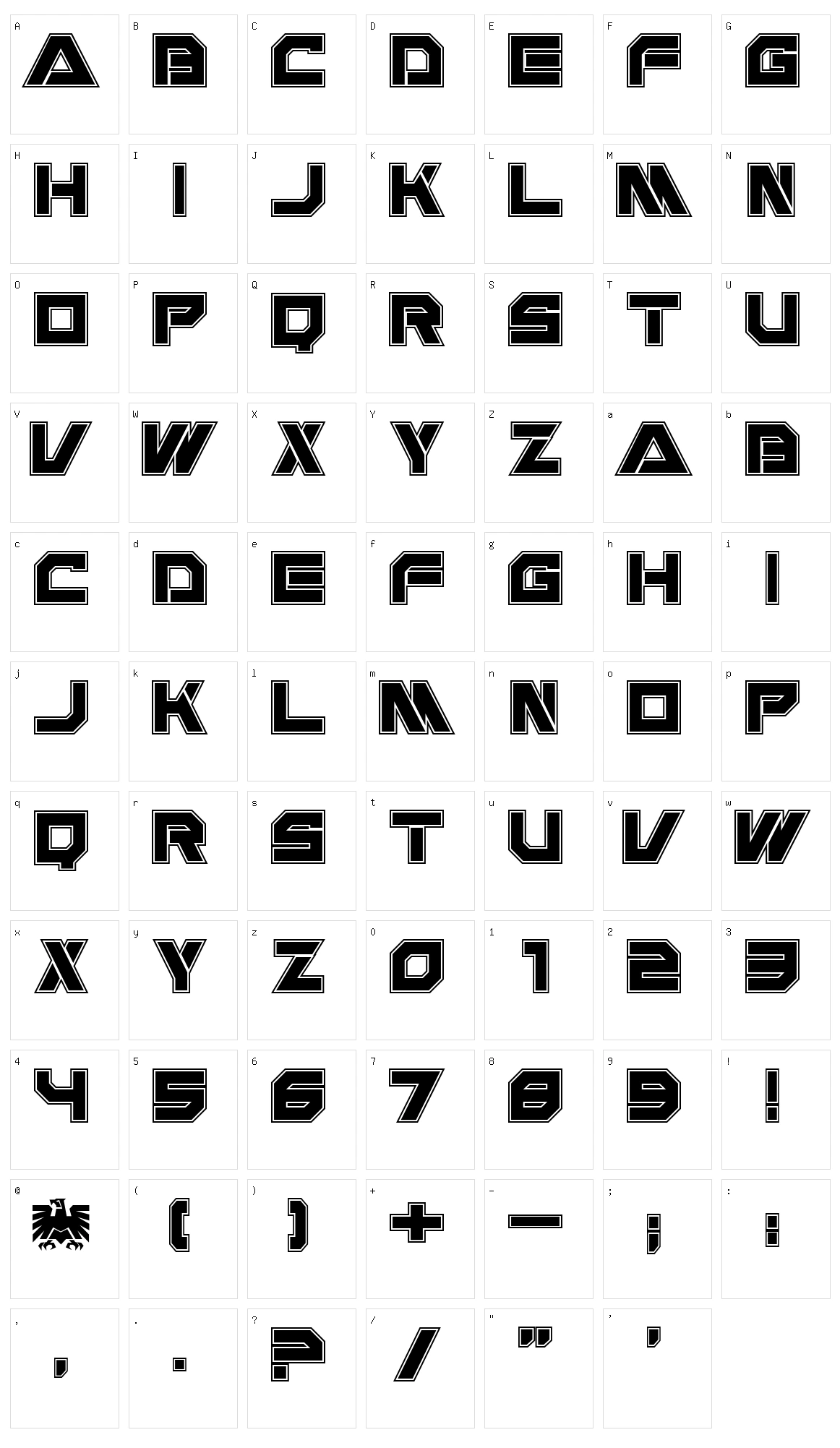 USPF Liberty Character Set