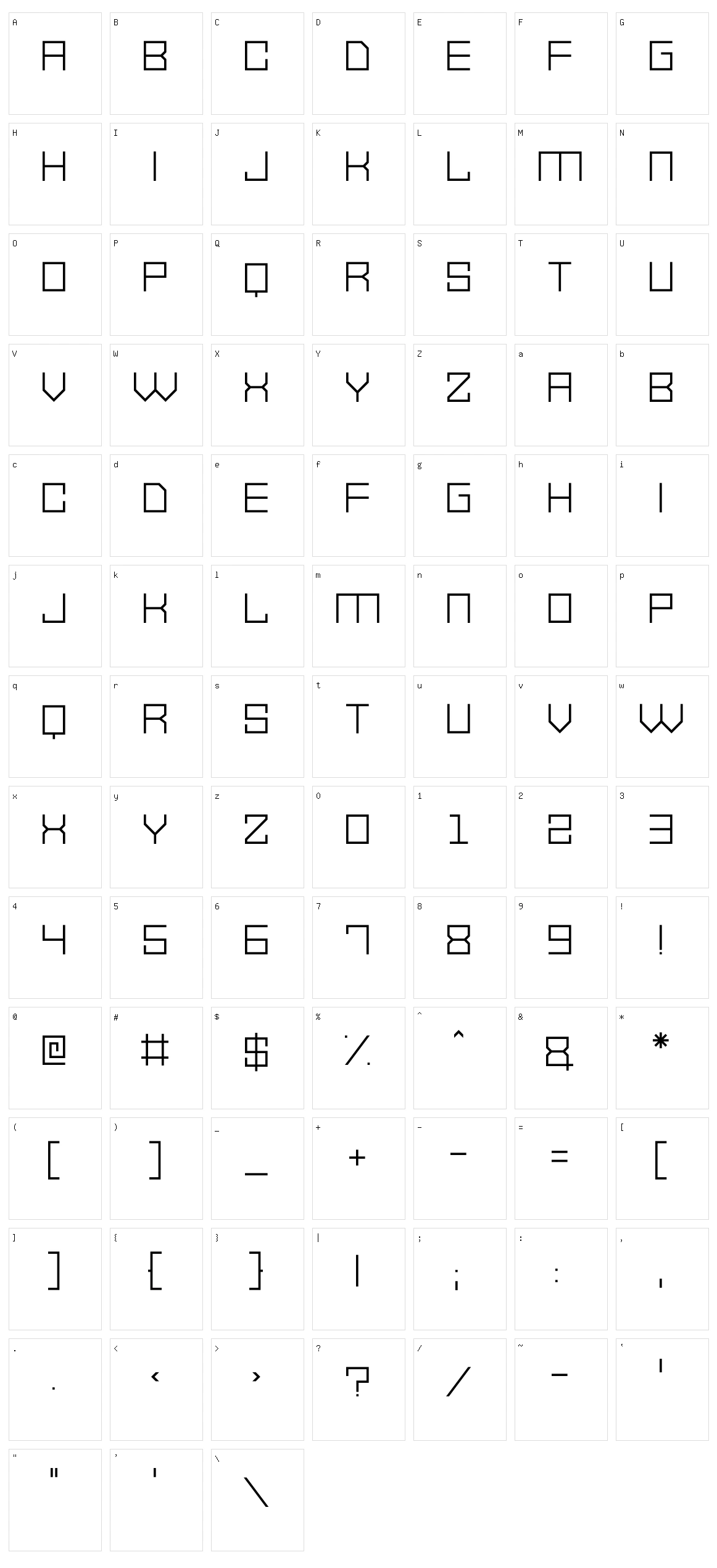 Vector Waves Character Set