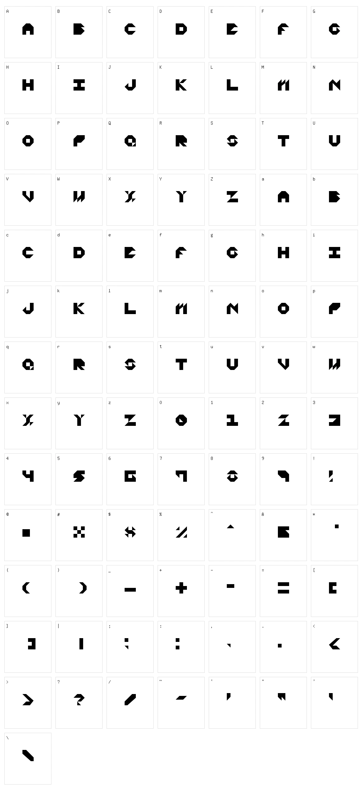 Void 2058 Character Set