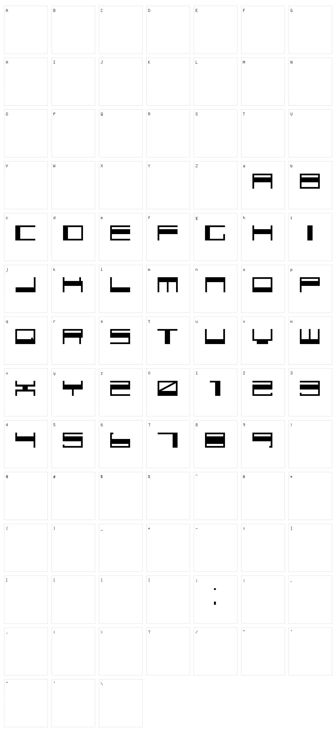 Voker Character Set