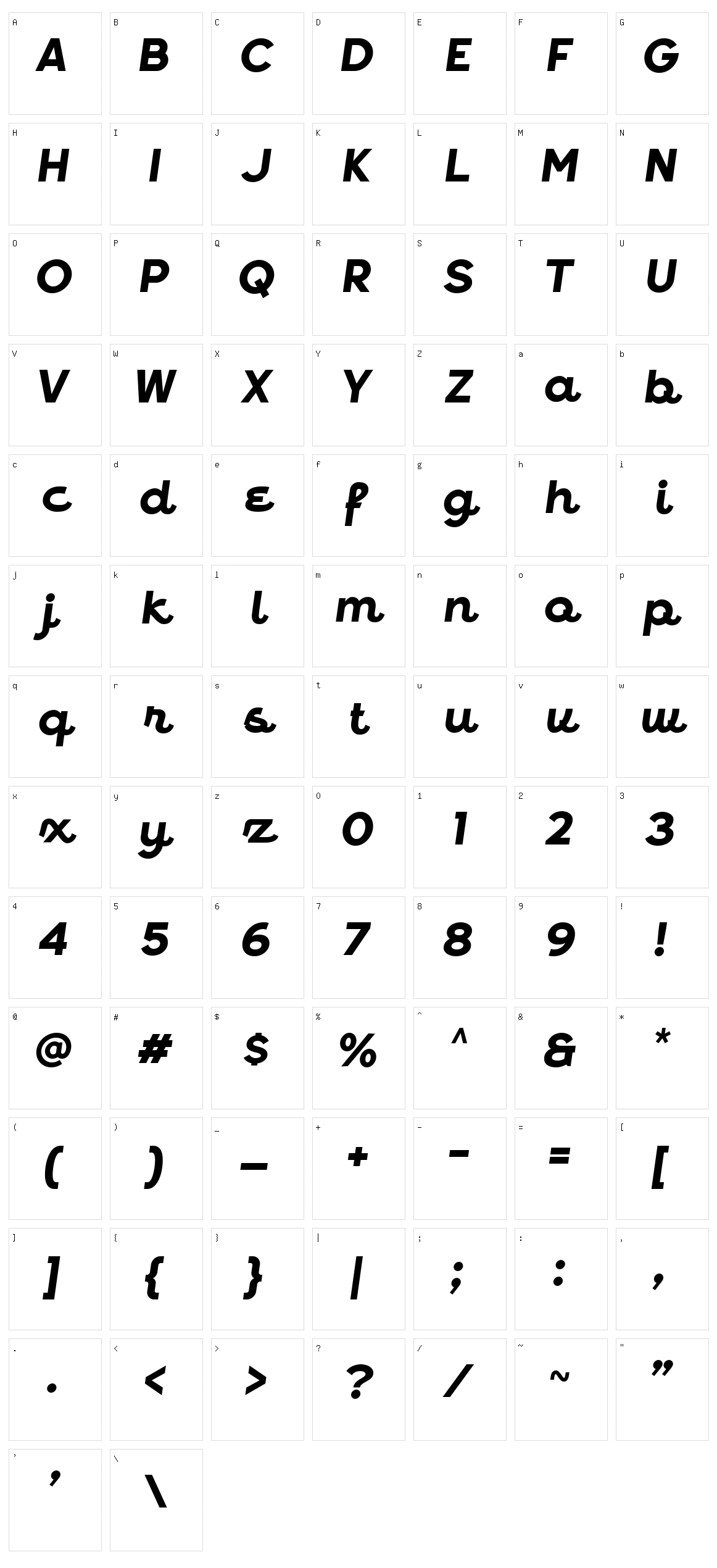 Retrokia Character Set