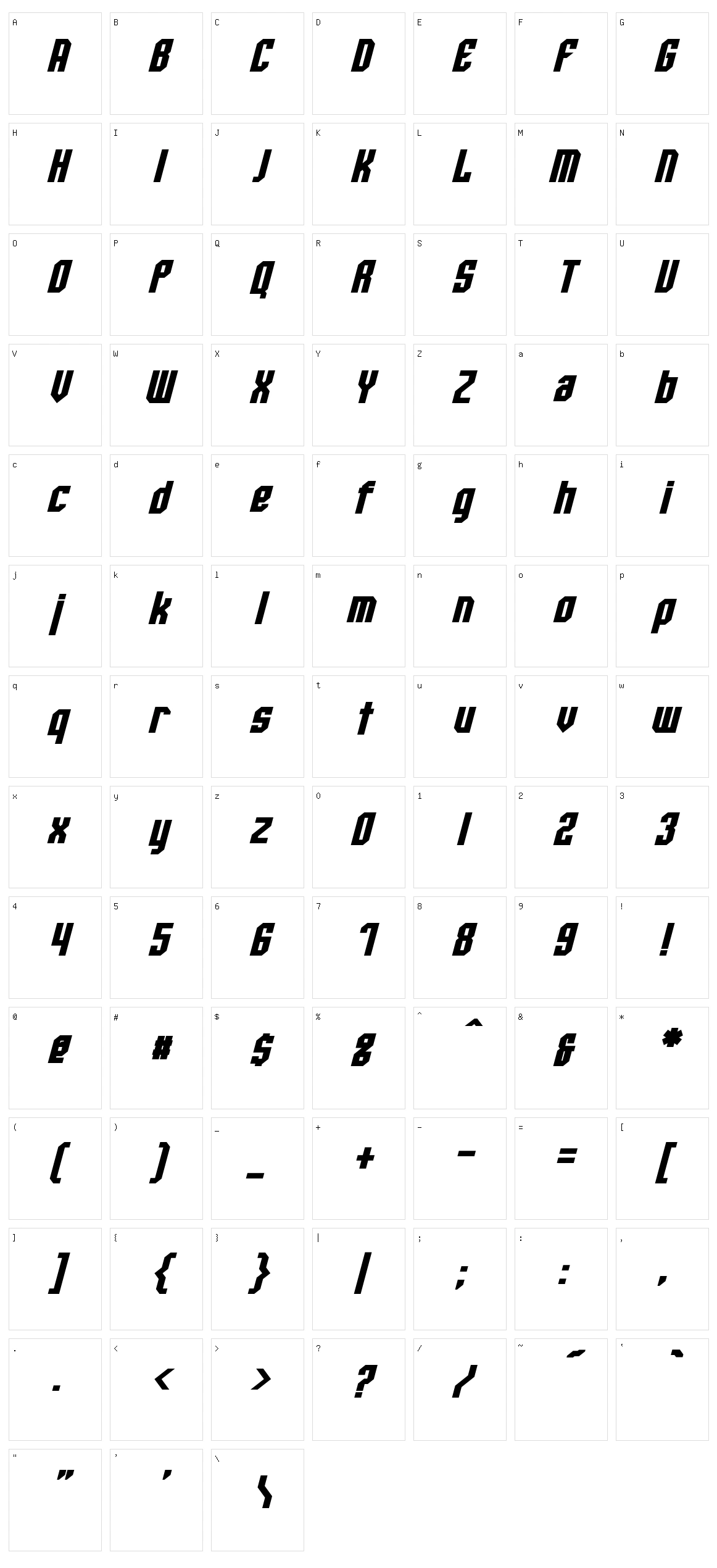 Whitestone Character Set