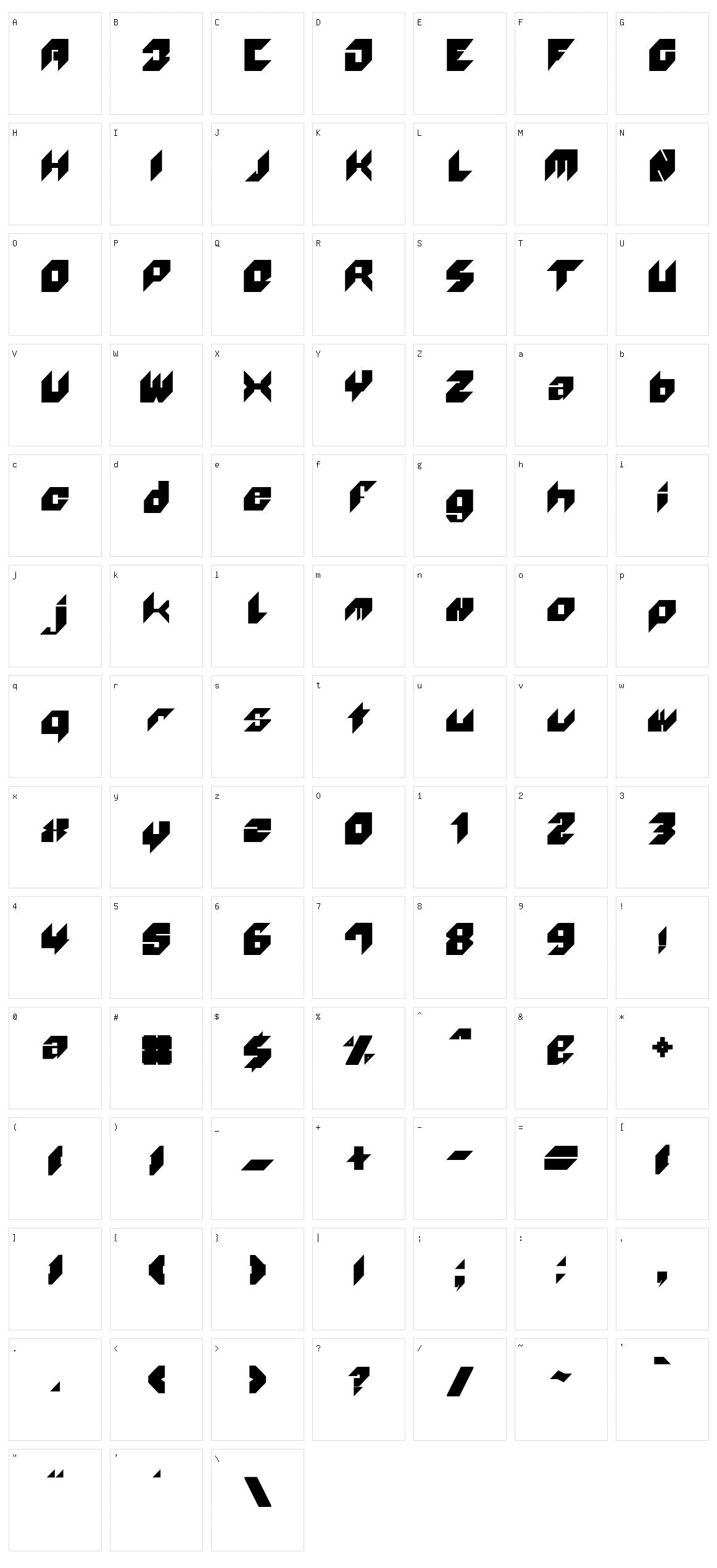 Wolf 200 Character Set