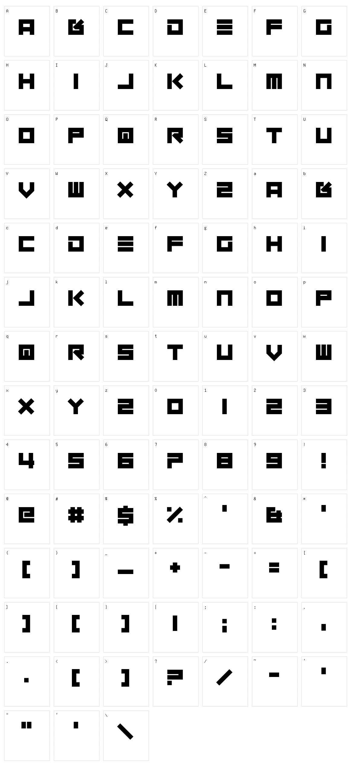 XXX Thirty Character Set
