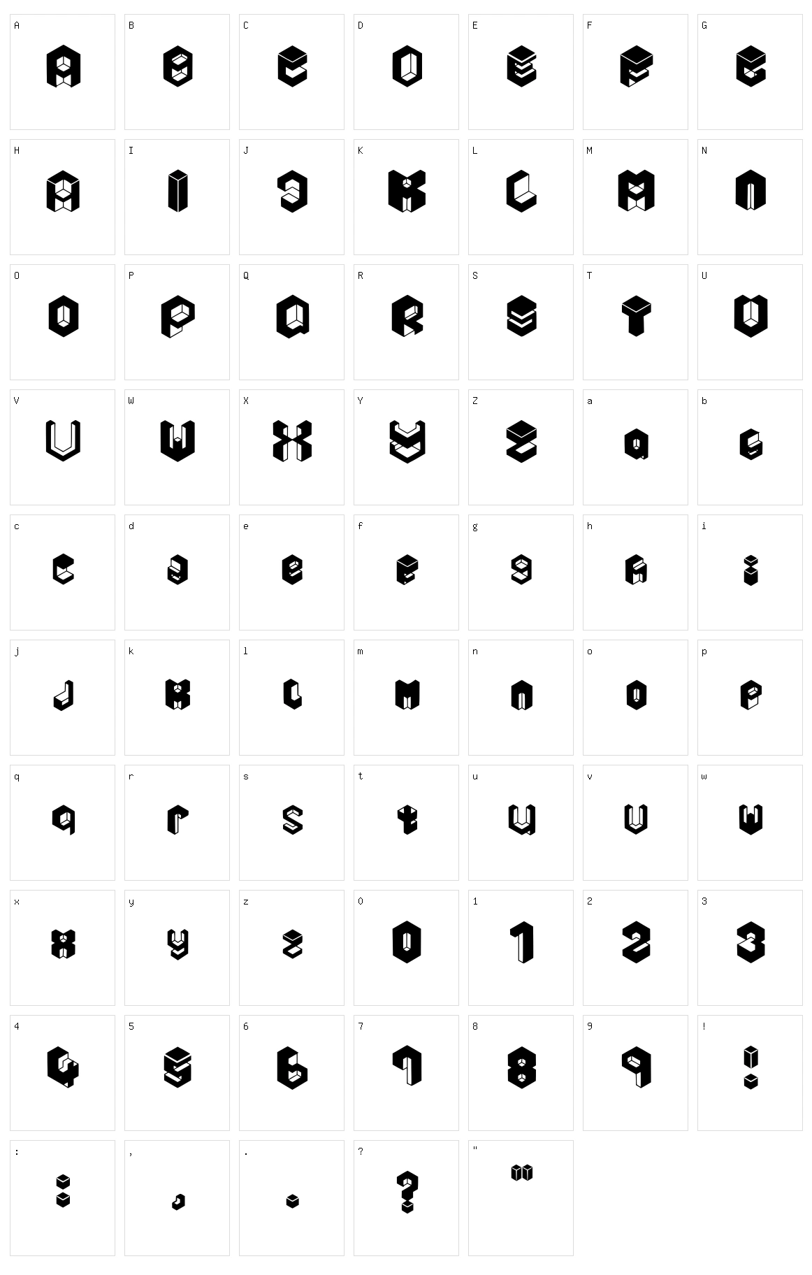 Yashi Character Set