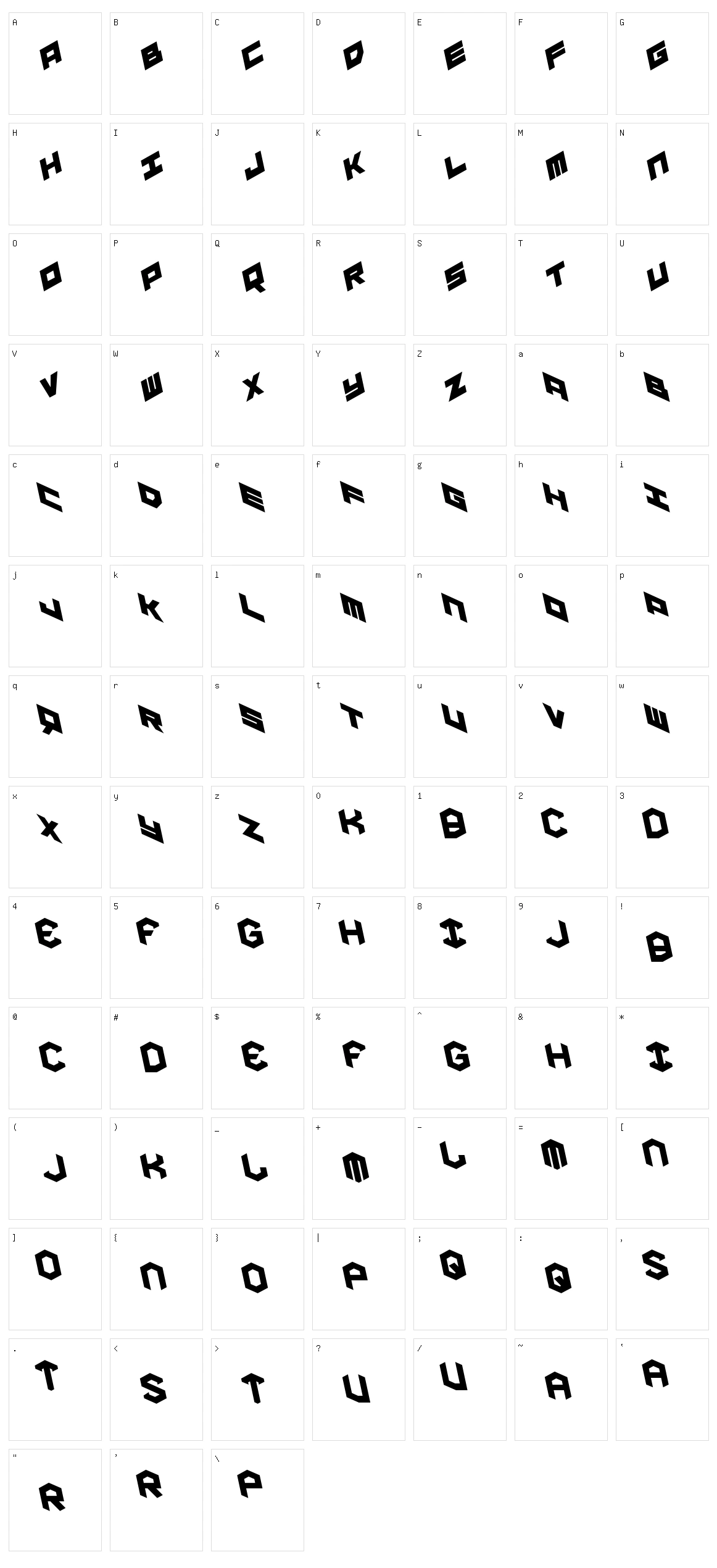 Yay Usa Character Set