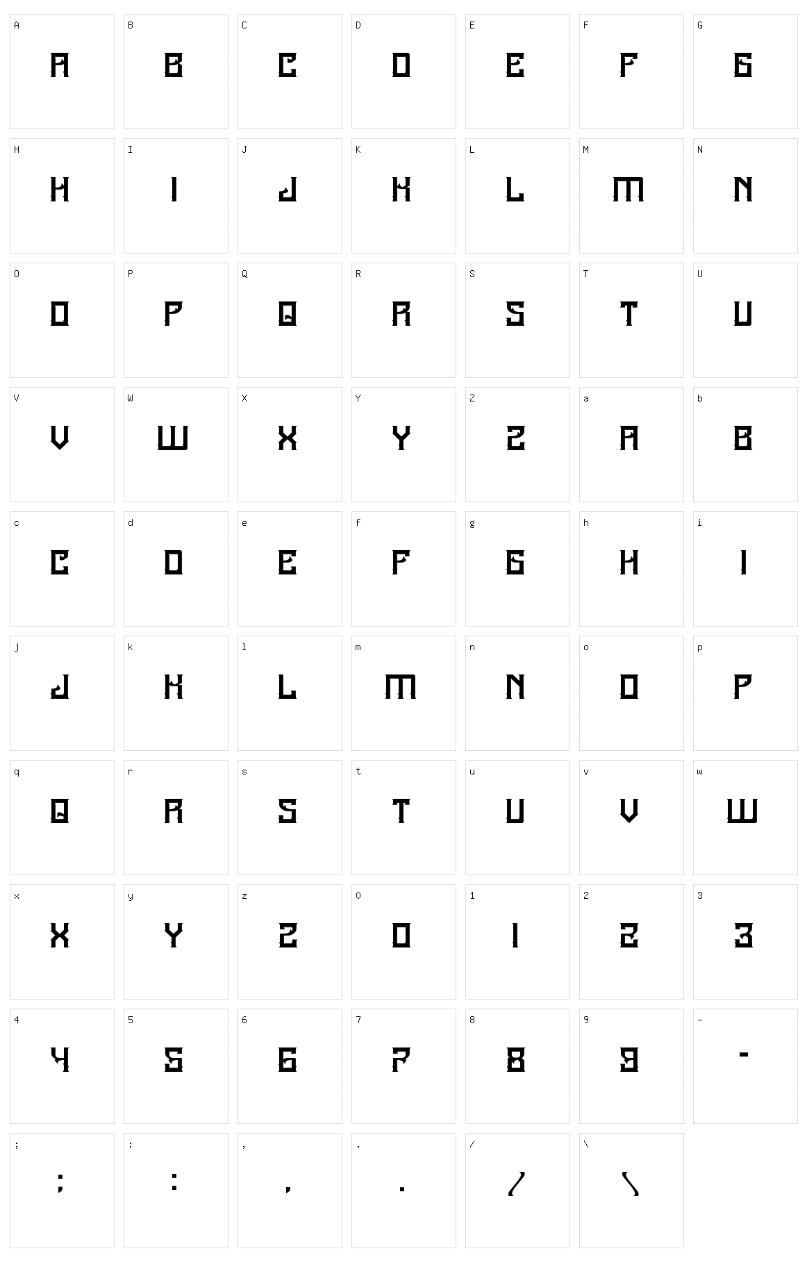 A25-Kamadjaja Character Set