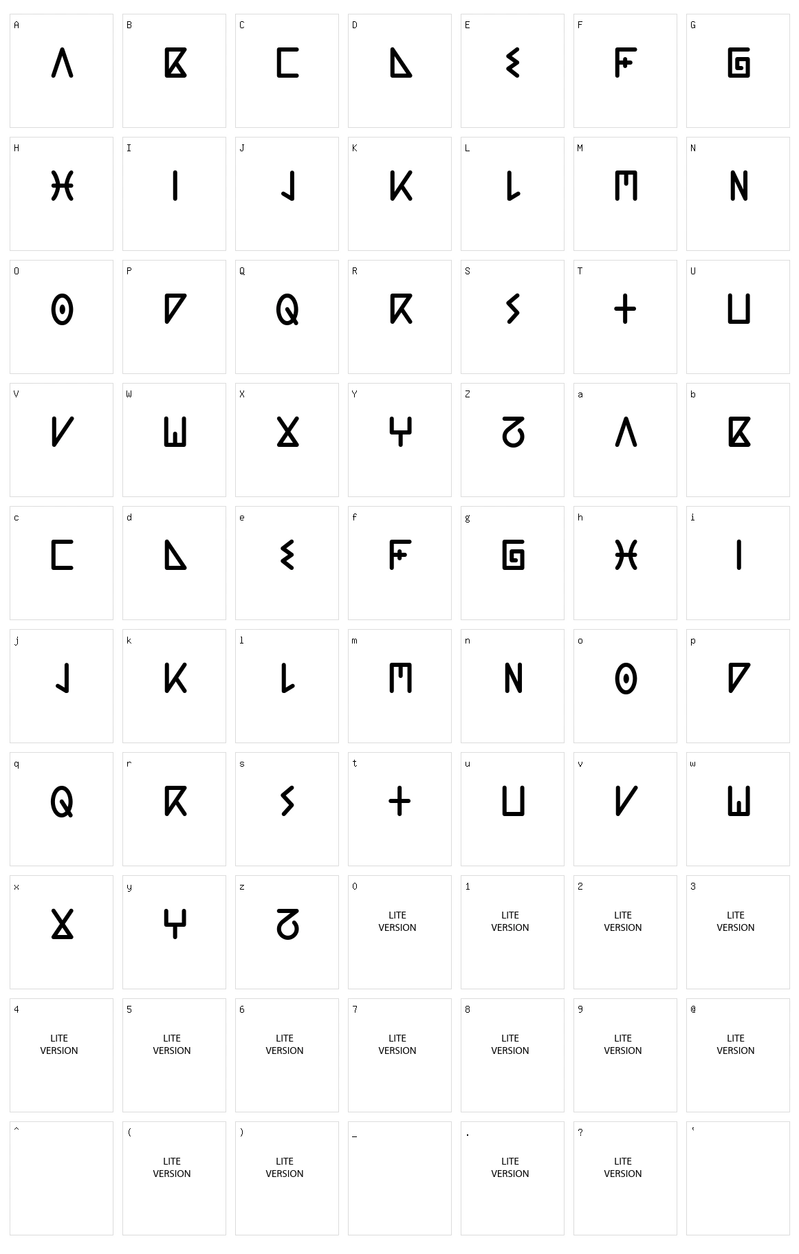 AC Guanche Character Set