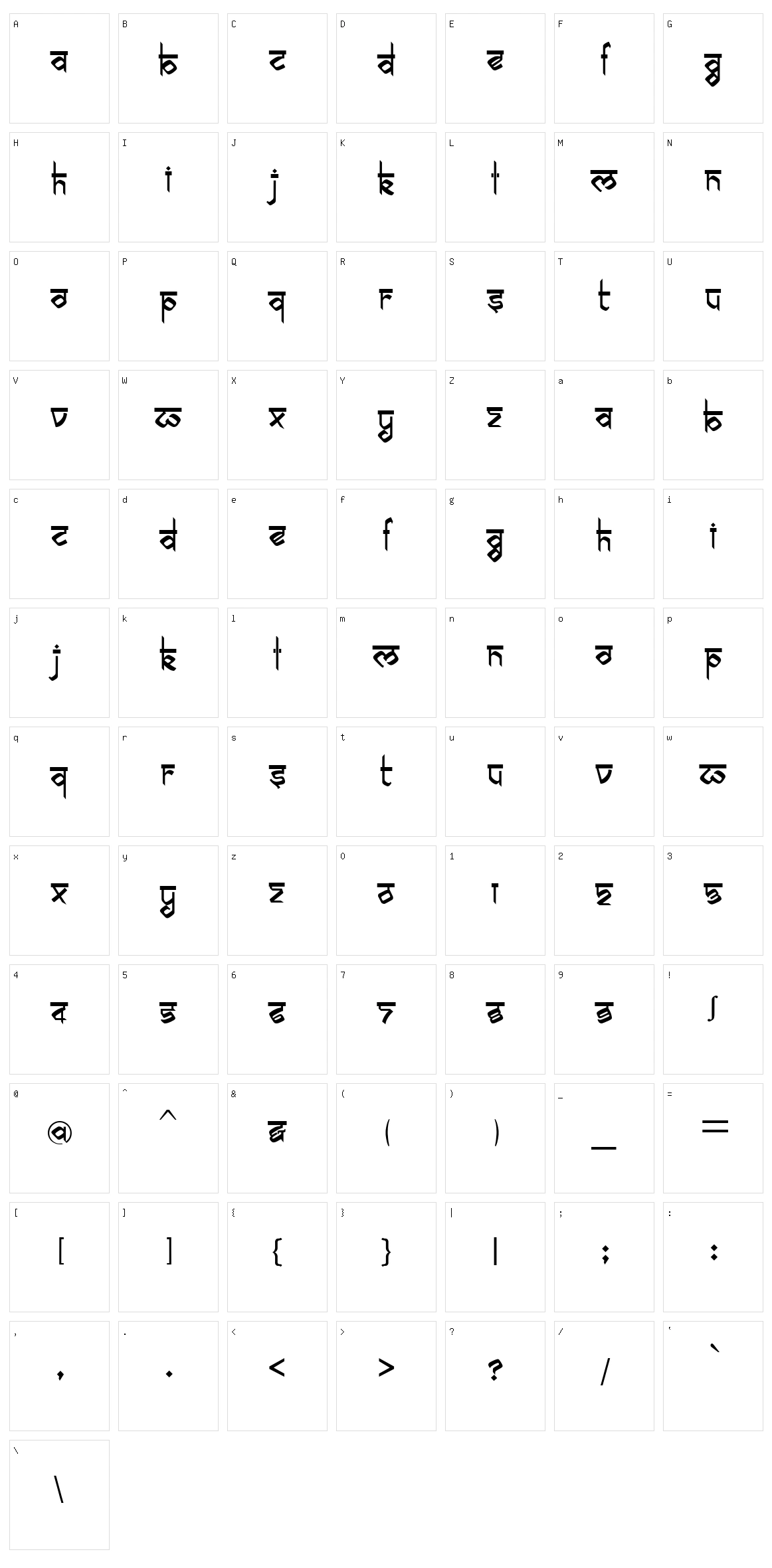 Biling Mi Marathi Character Set