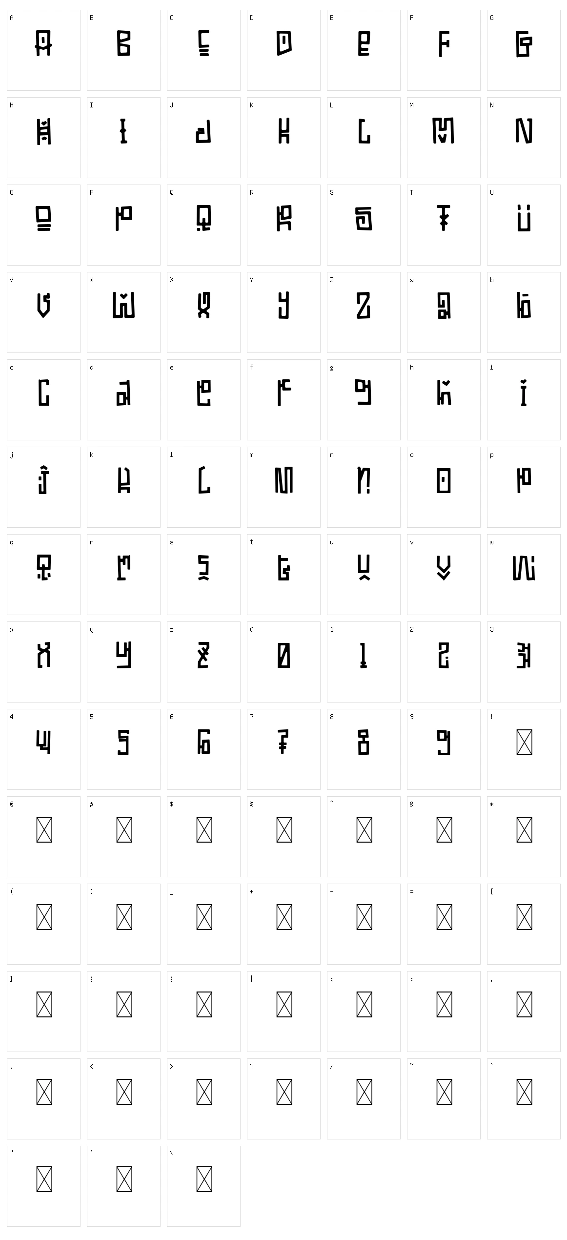 Ethnique Character Set