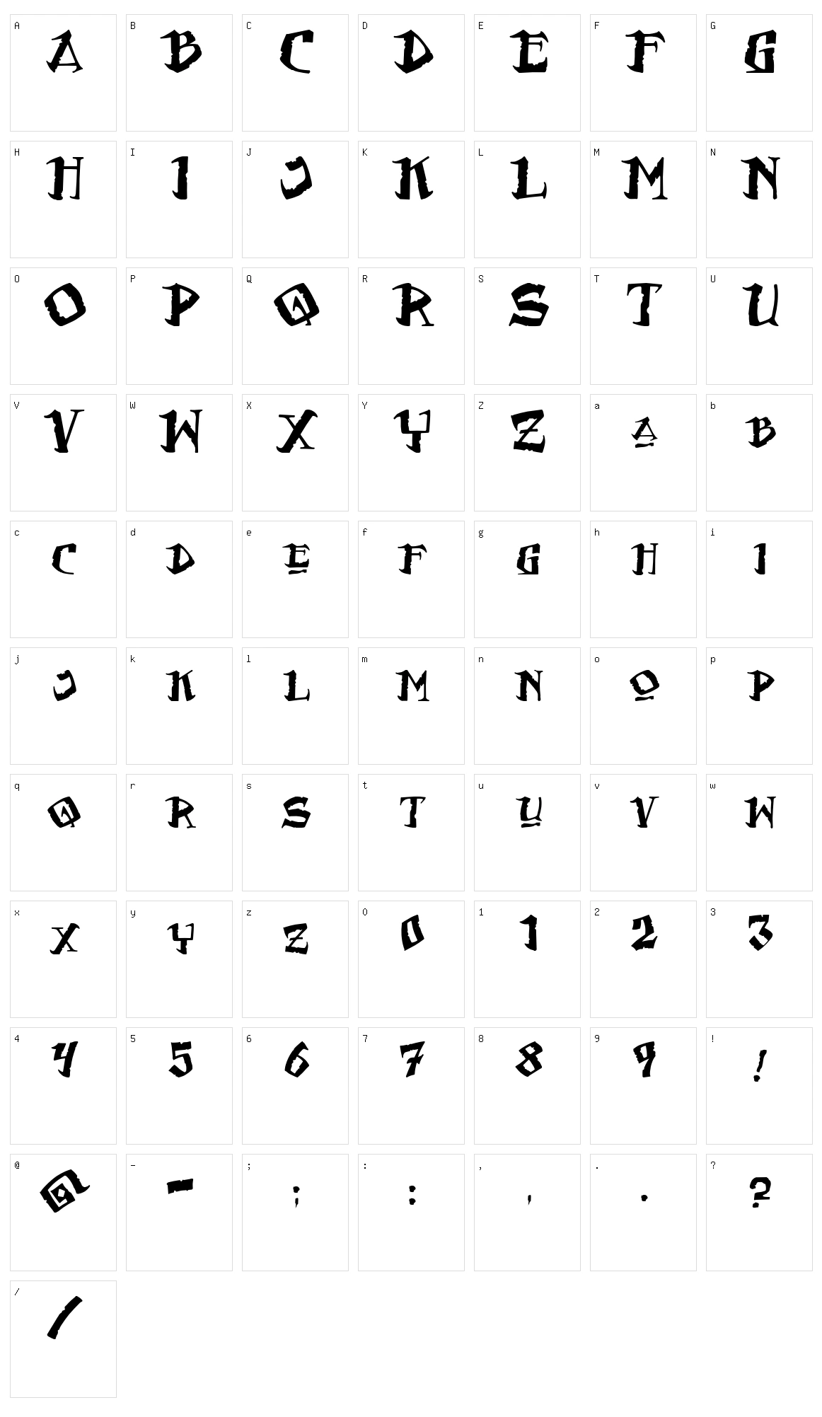 Flat Earth Scribe Character Set