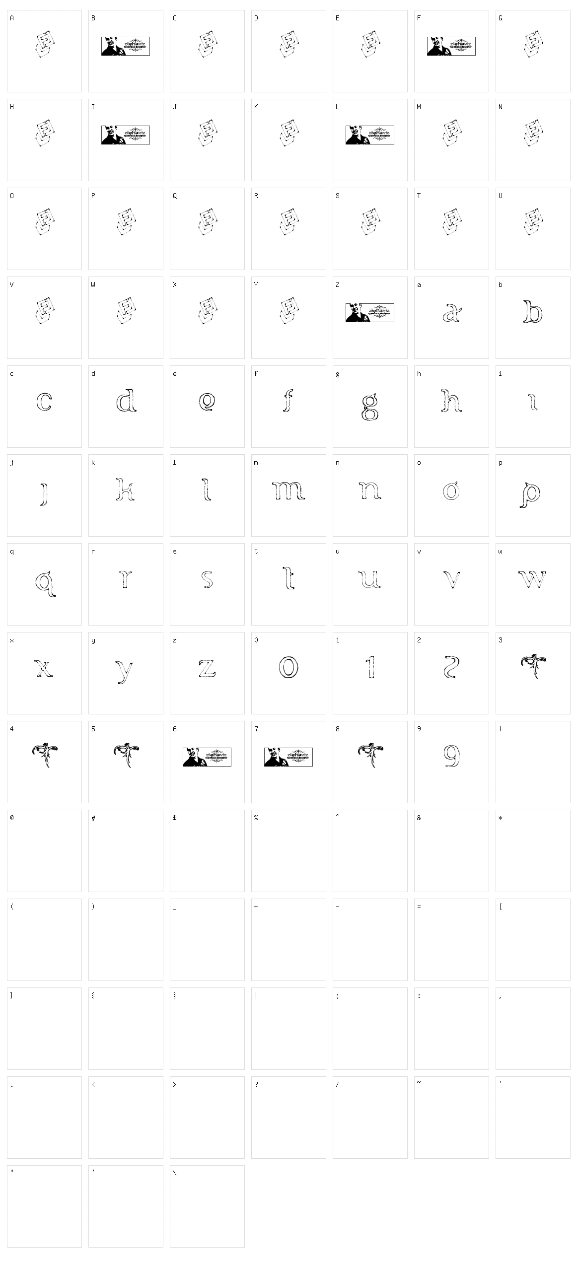 FTF Indonesiana Serif Character Set