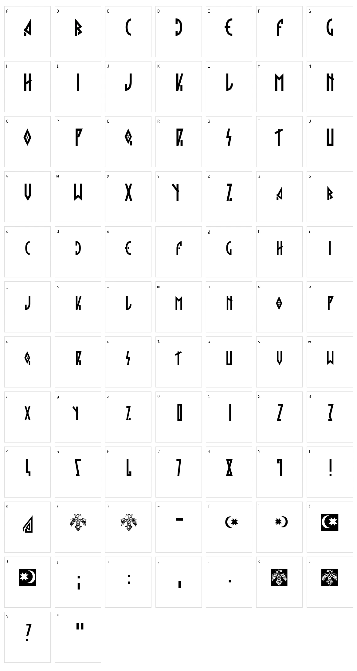 Hargita Character Set