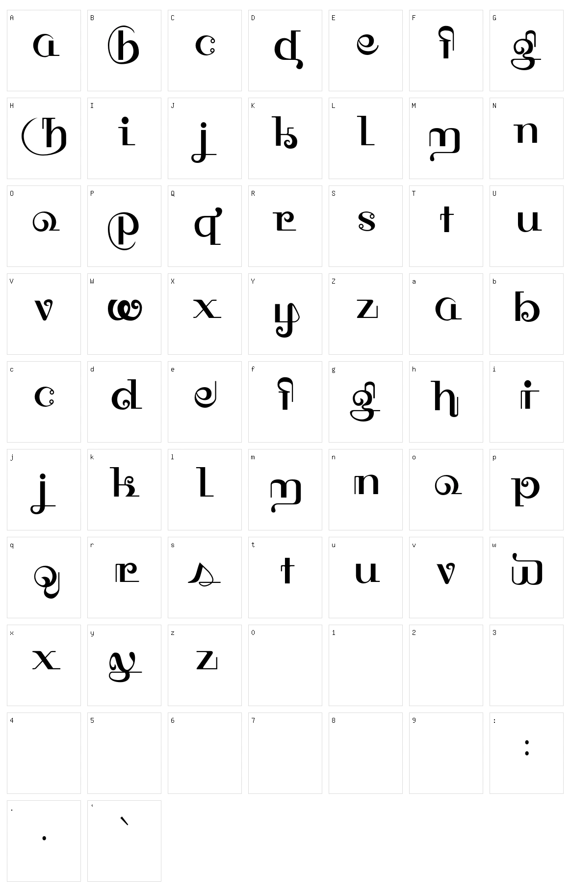 HFF Thai Dye Character Set