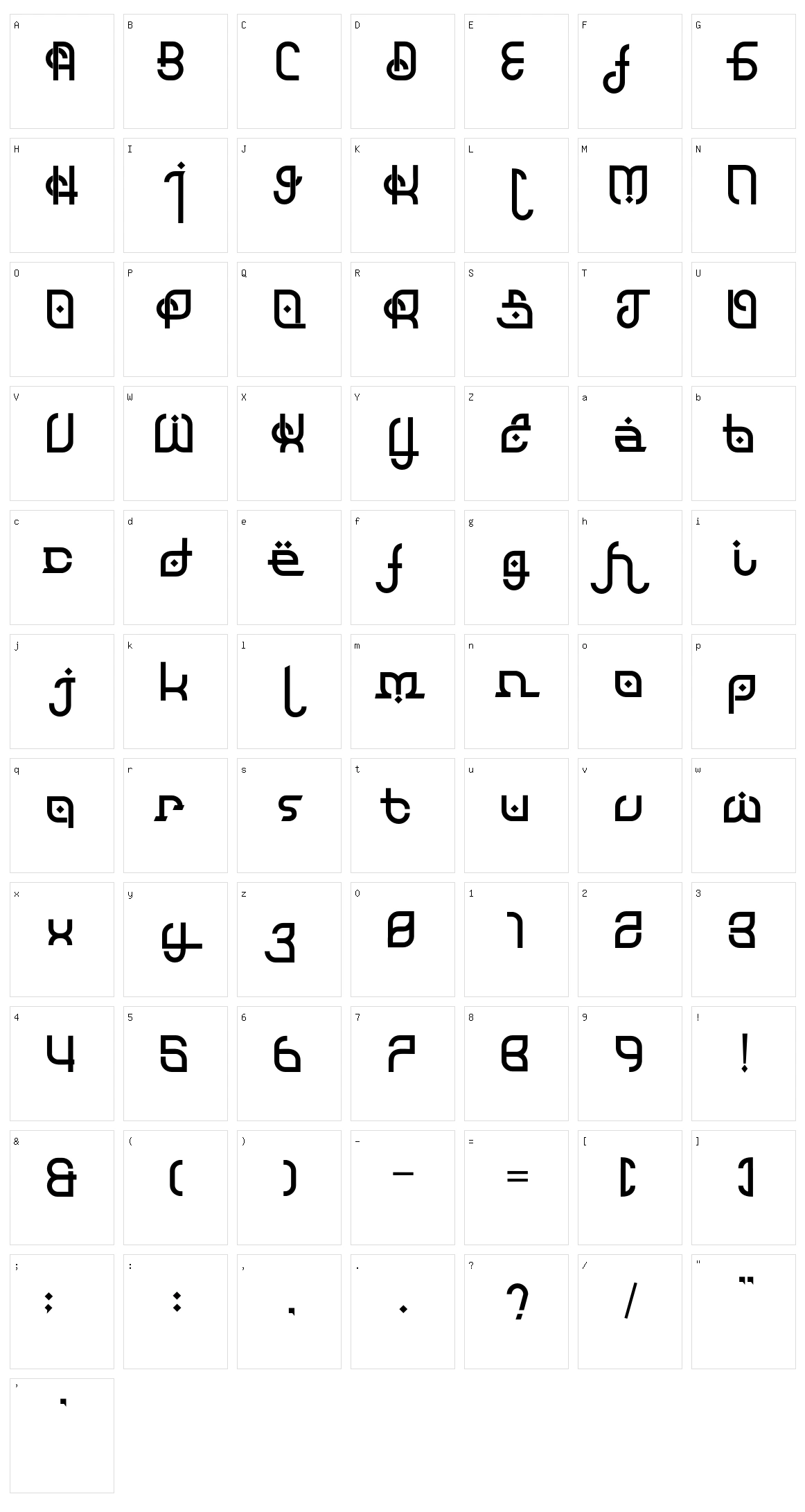 Khalifah Character Set