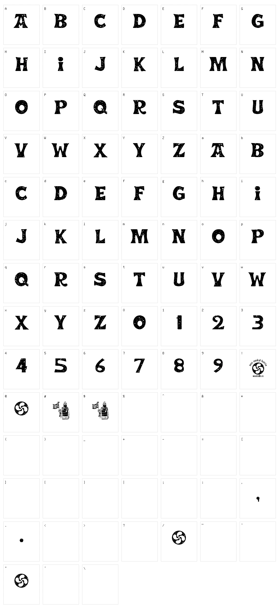 Neo Euskal Herria Character Set