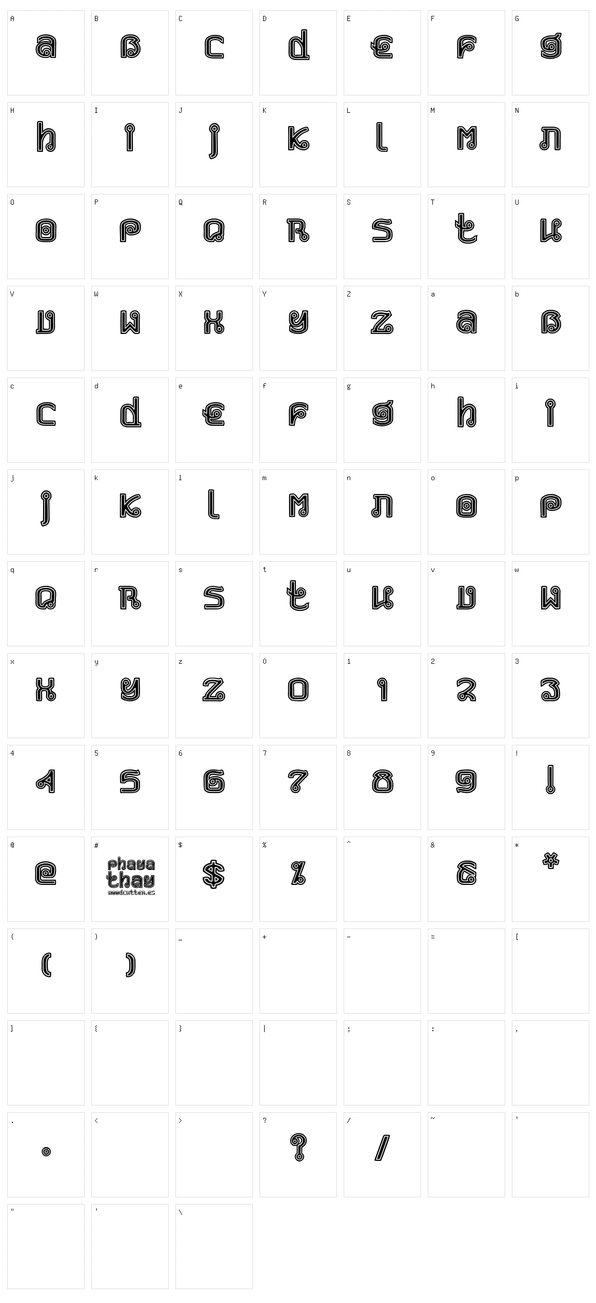 Phaya Thai Character Set