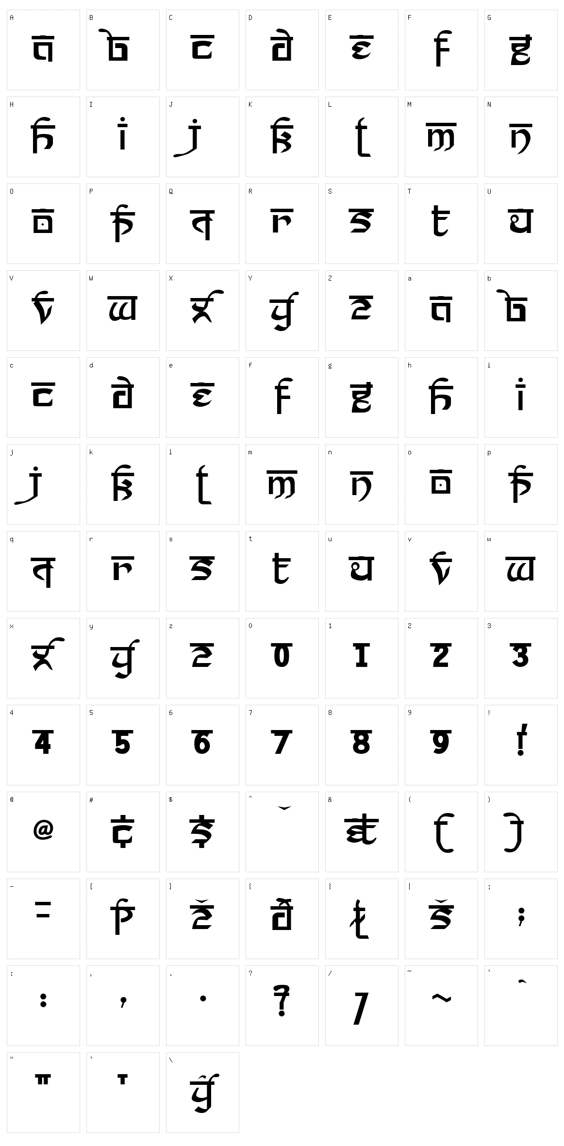 Prakrta Character Set