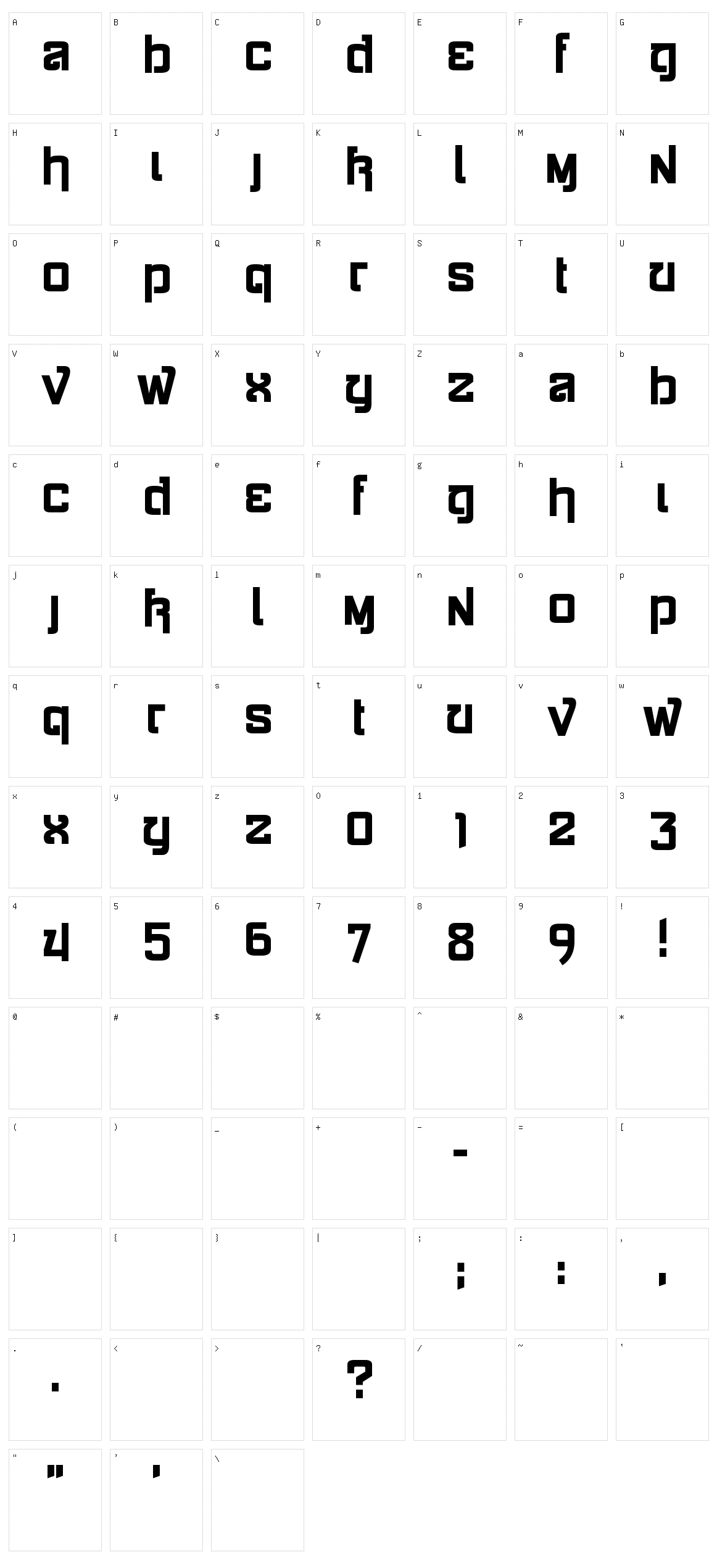 Siamese Katsong Character Set