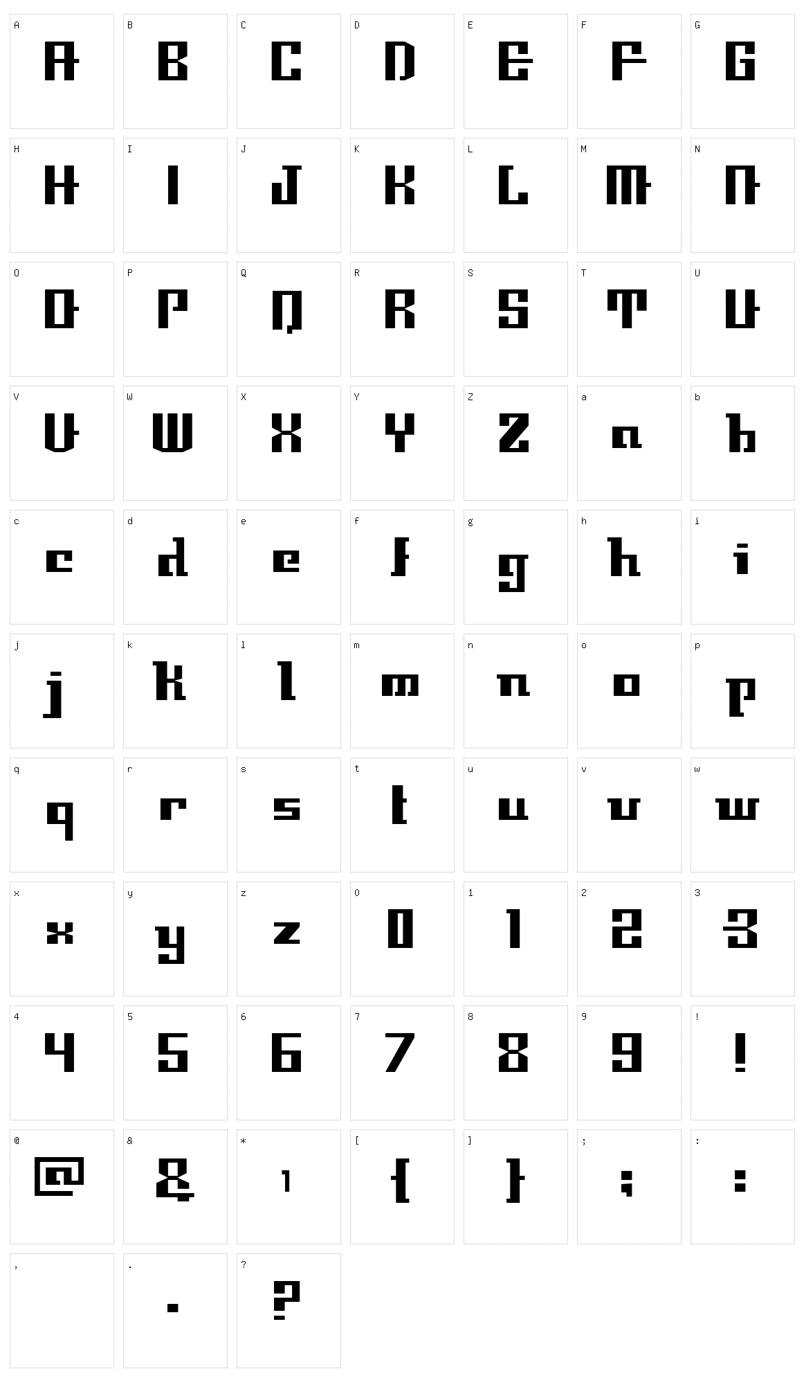 Tabon Character Set