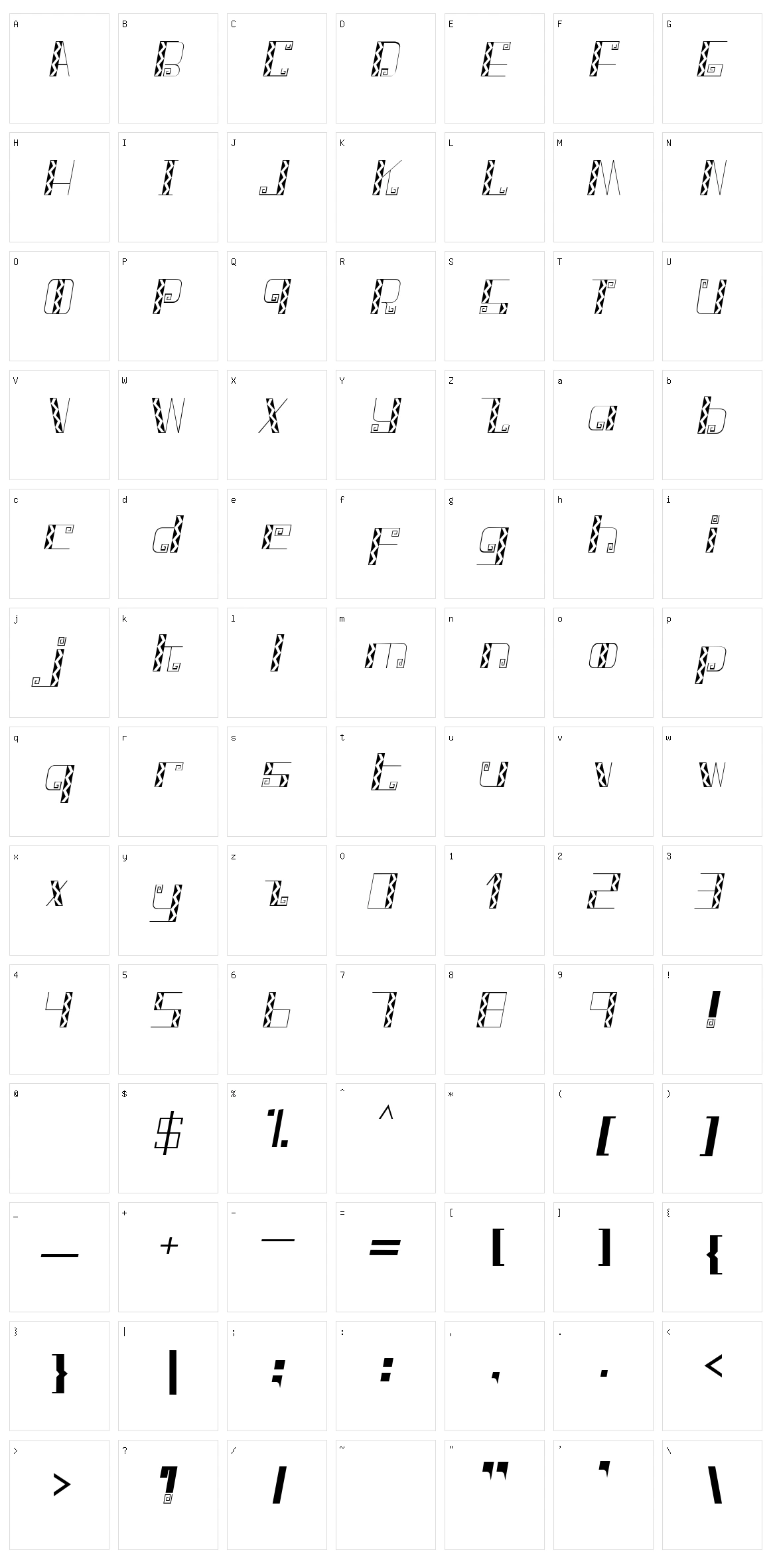 Tapis Character Set