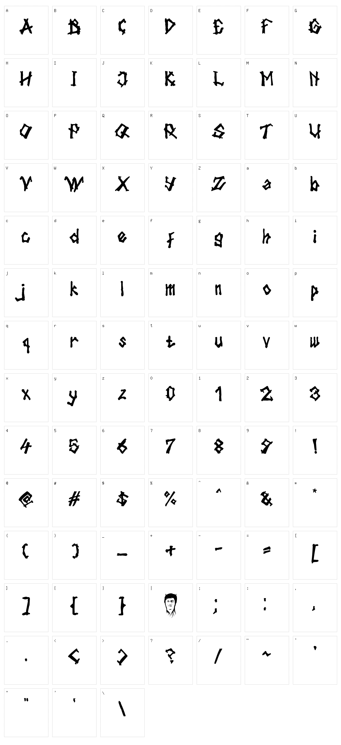 Tulisan Tanganku Character Set