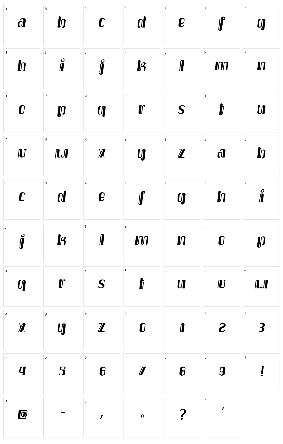 Upakarti Character Set