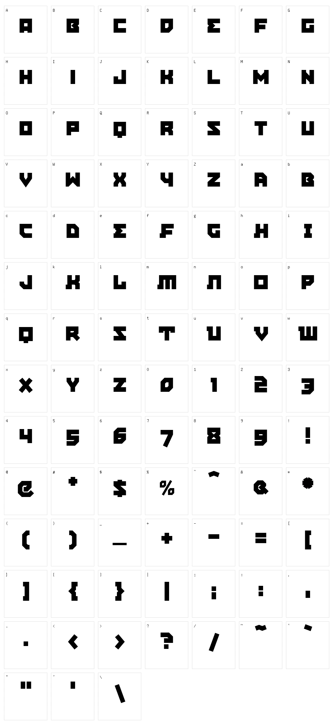 Agit Prop Character Set