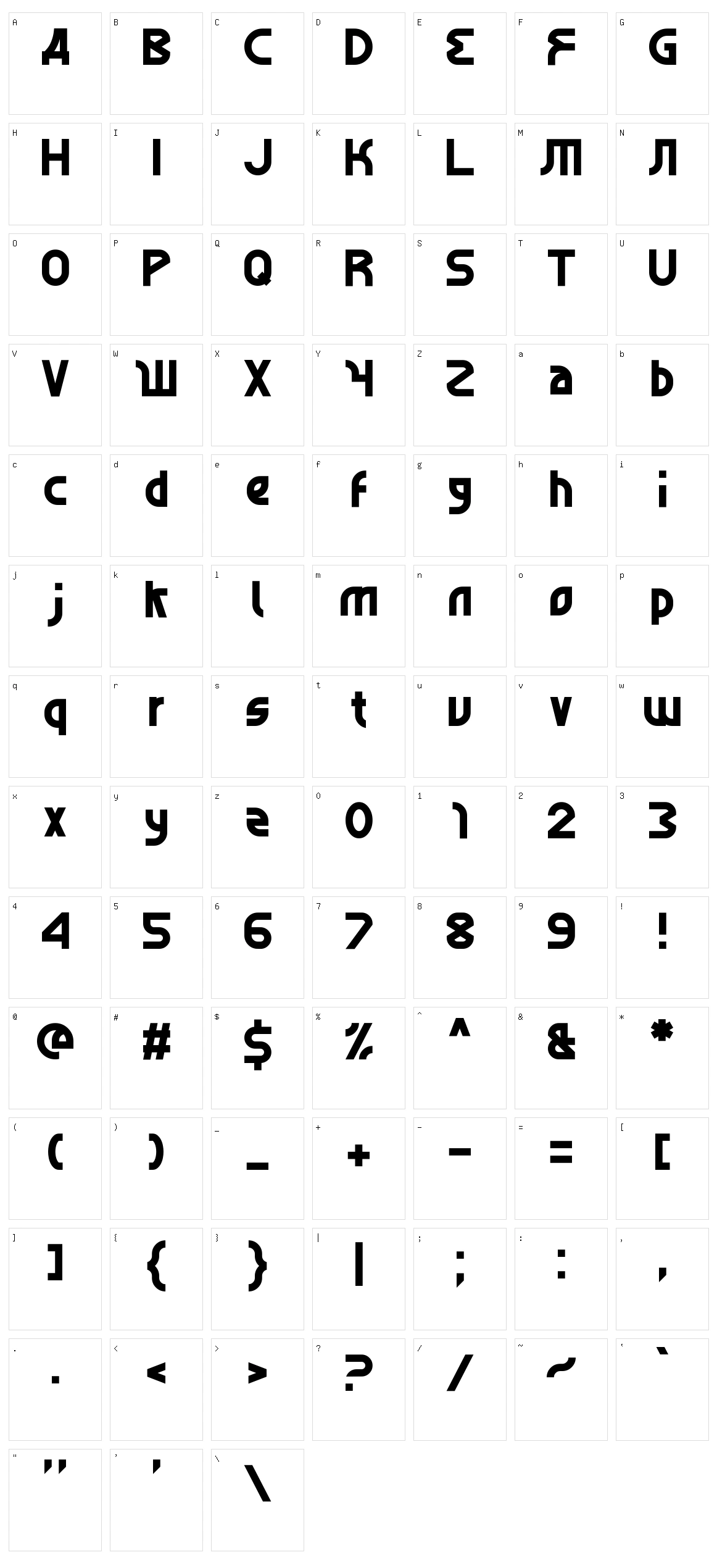 Alghorie Bald Character Set