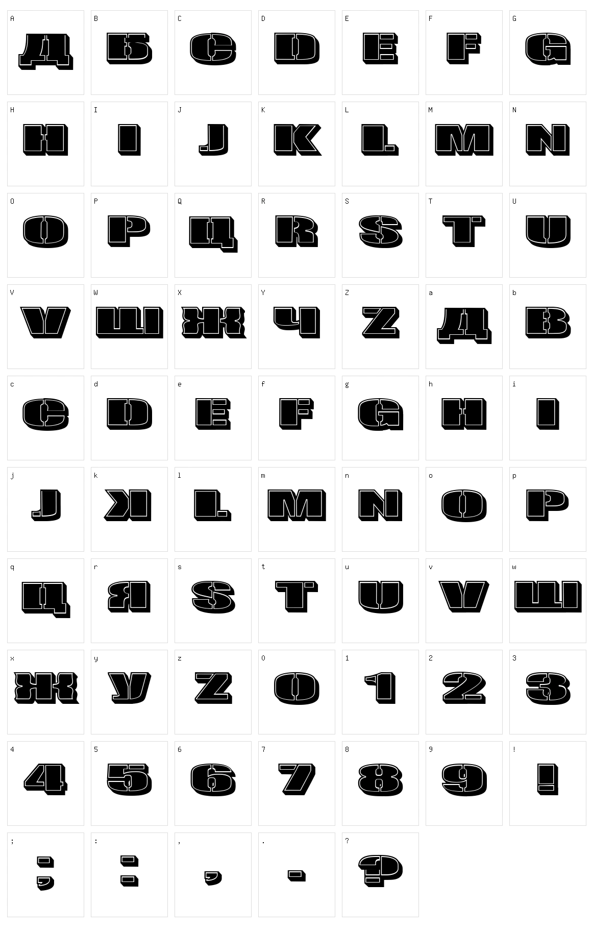 Bad Germans Character Set